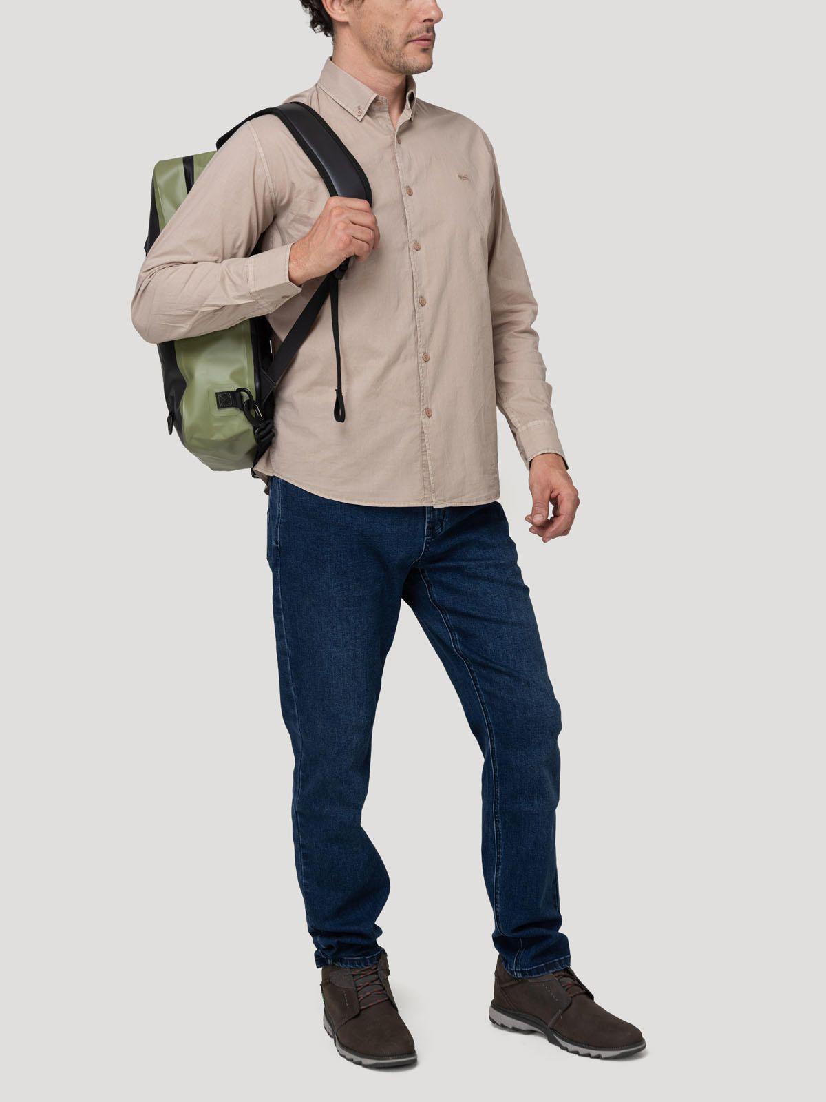 Camisa Algodón Orgánico Hombre Soft Café-7