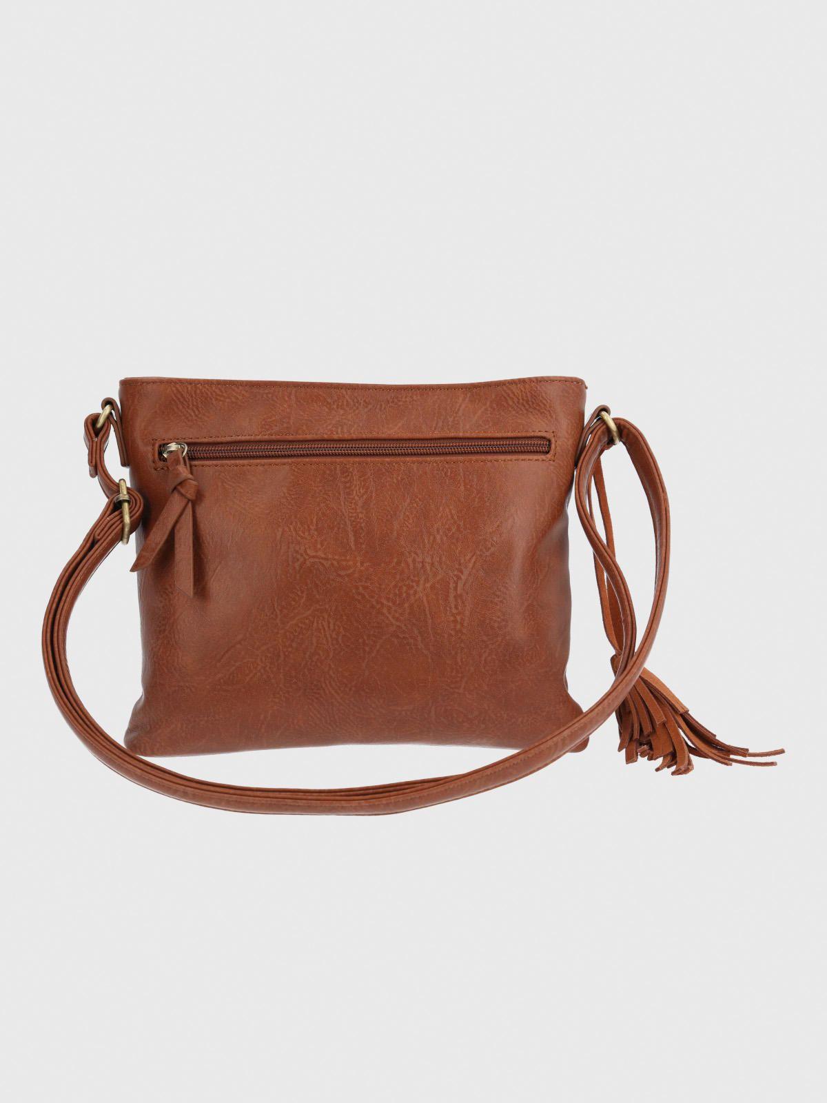 Cartera Ecocuero Mujer Lek Cross Café-2