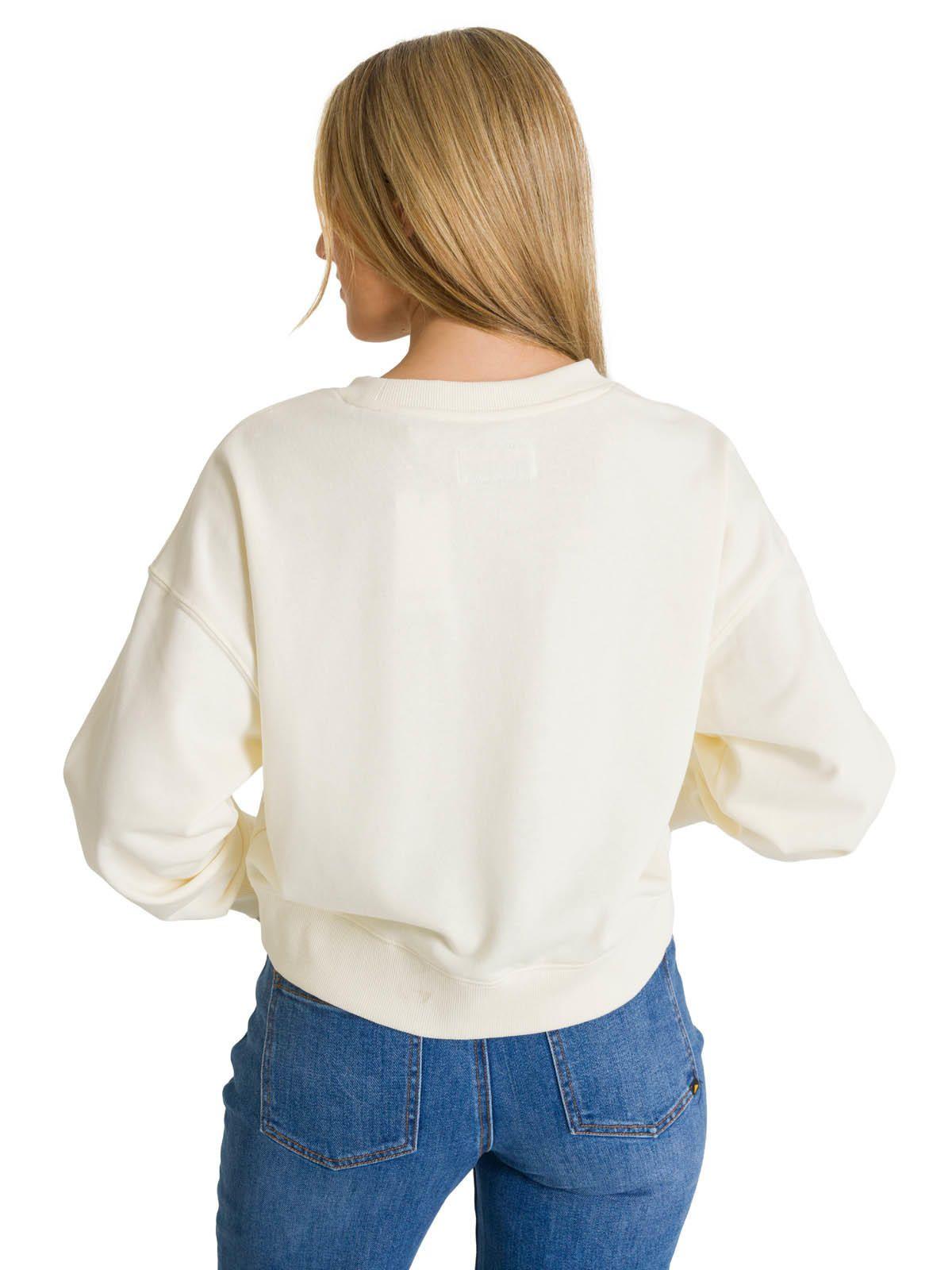 Polerón Full Zip Mujer Relaxed French Terry Blanco-4