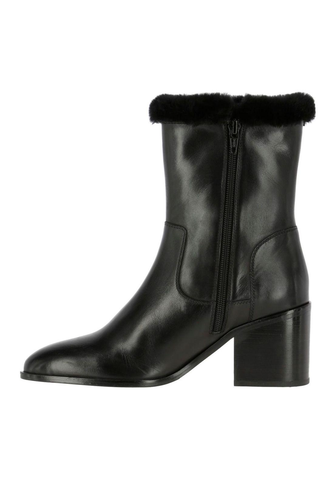 Botin Cuero Mujer Uma Negro-2