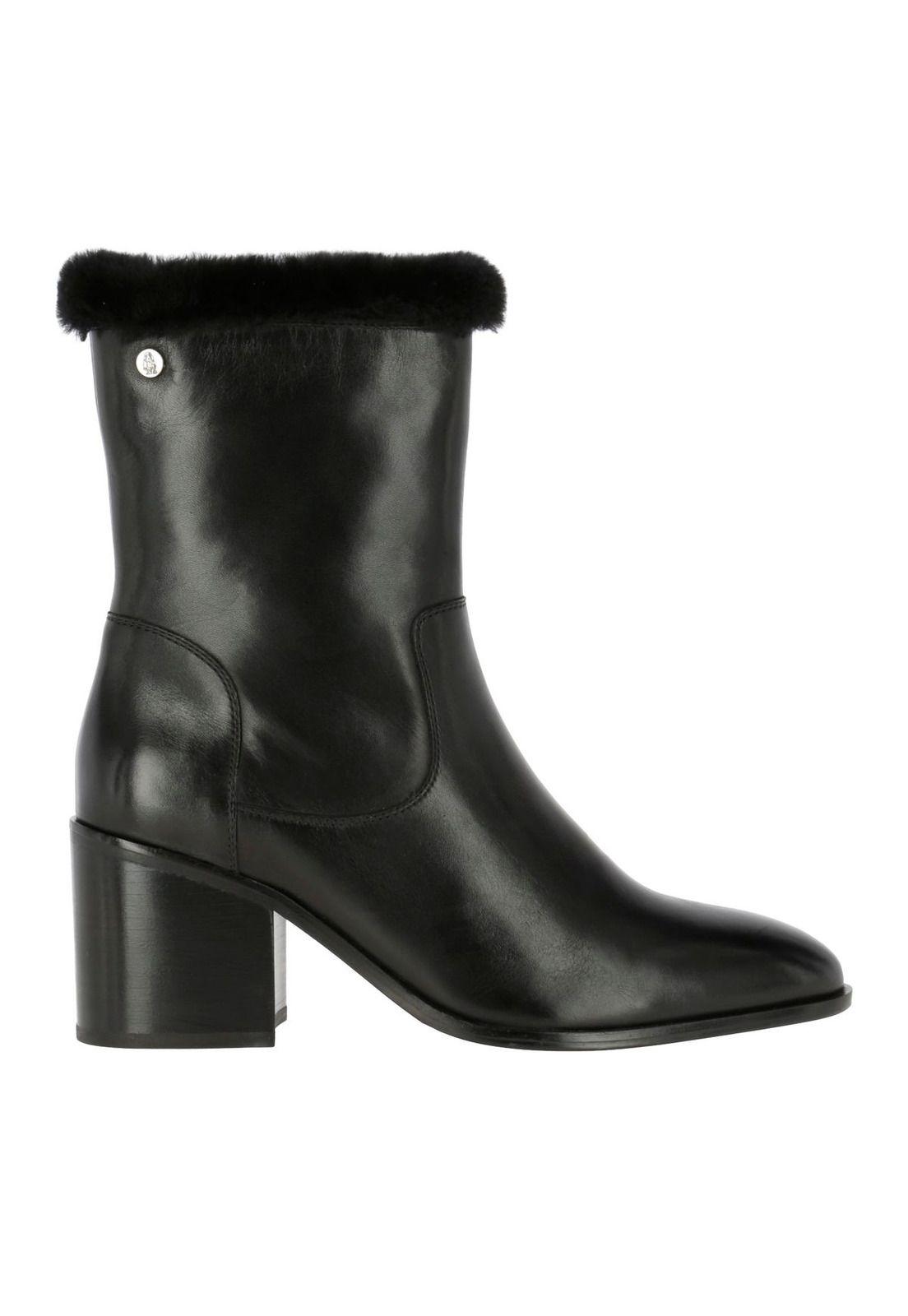Botin Cuero Mujer Uma Negro-3