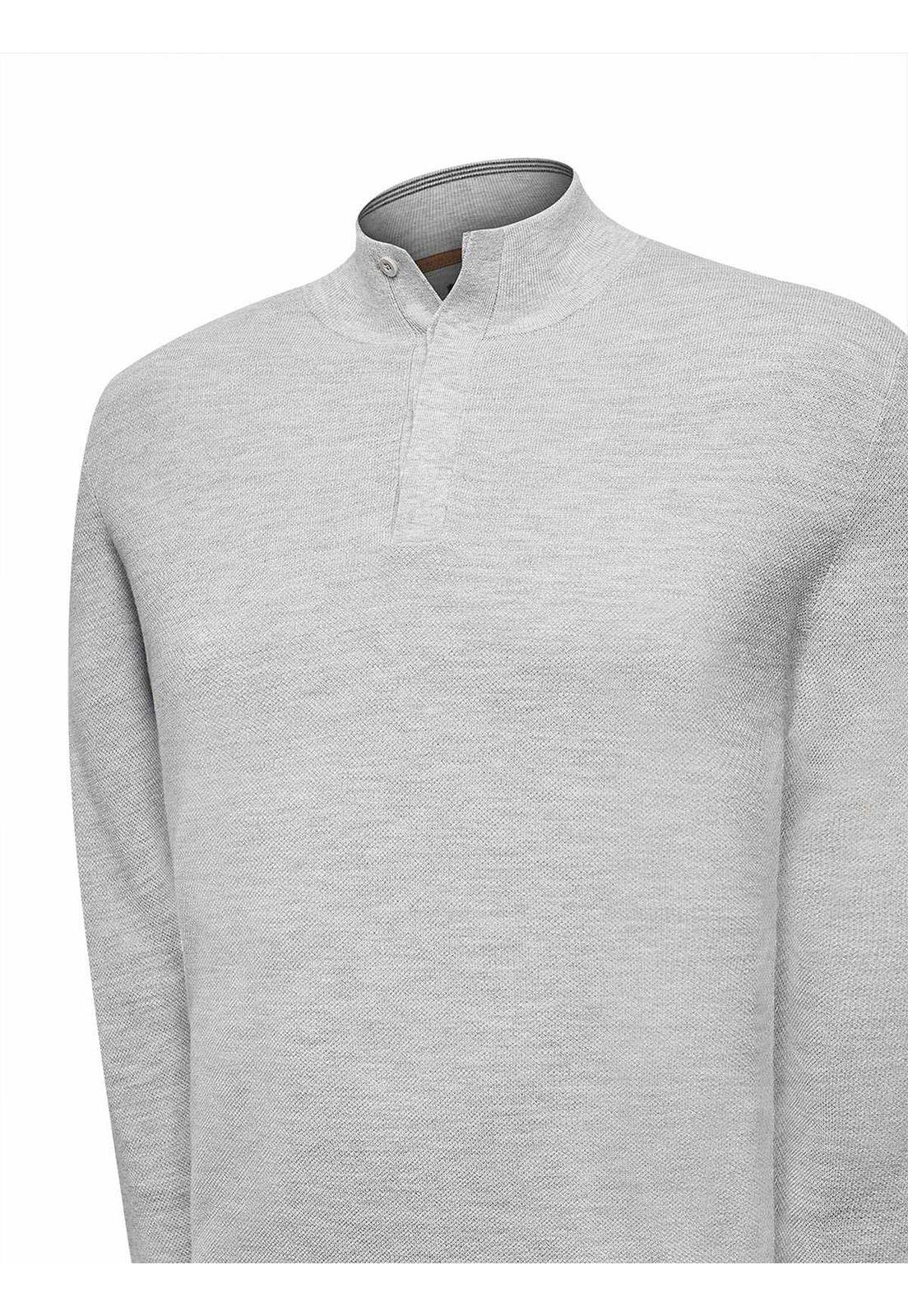 Sweater Lana Mercerizada Hombre Lucca Gris-3