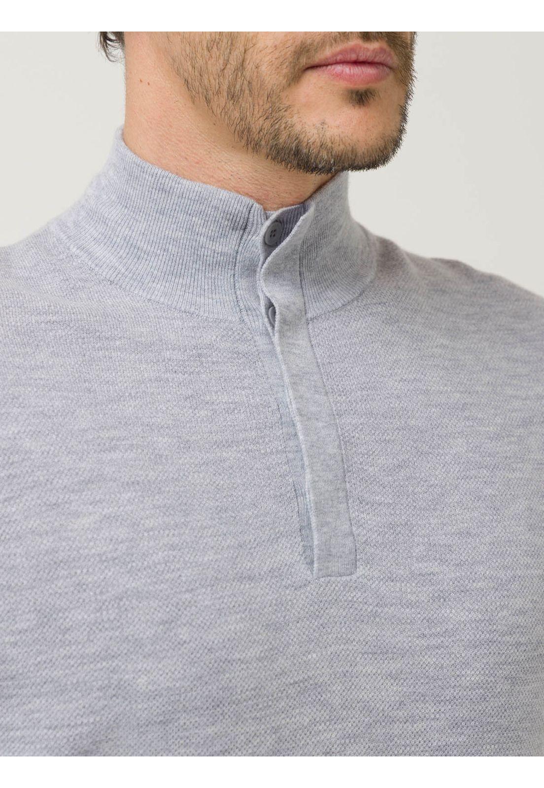 Sweater Lana Mercerizada Hombre Lucca Gris-7