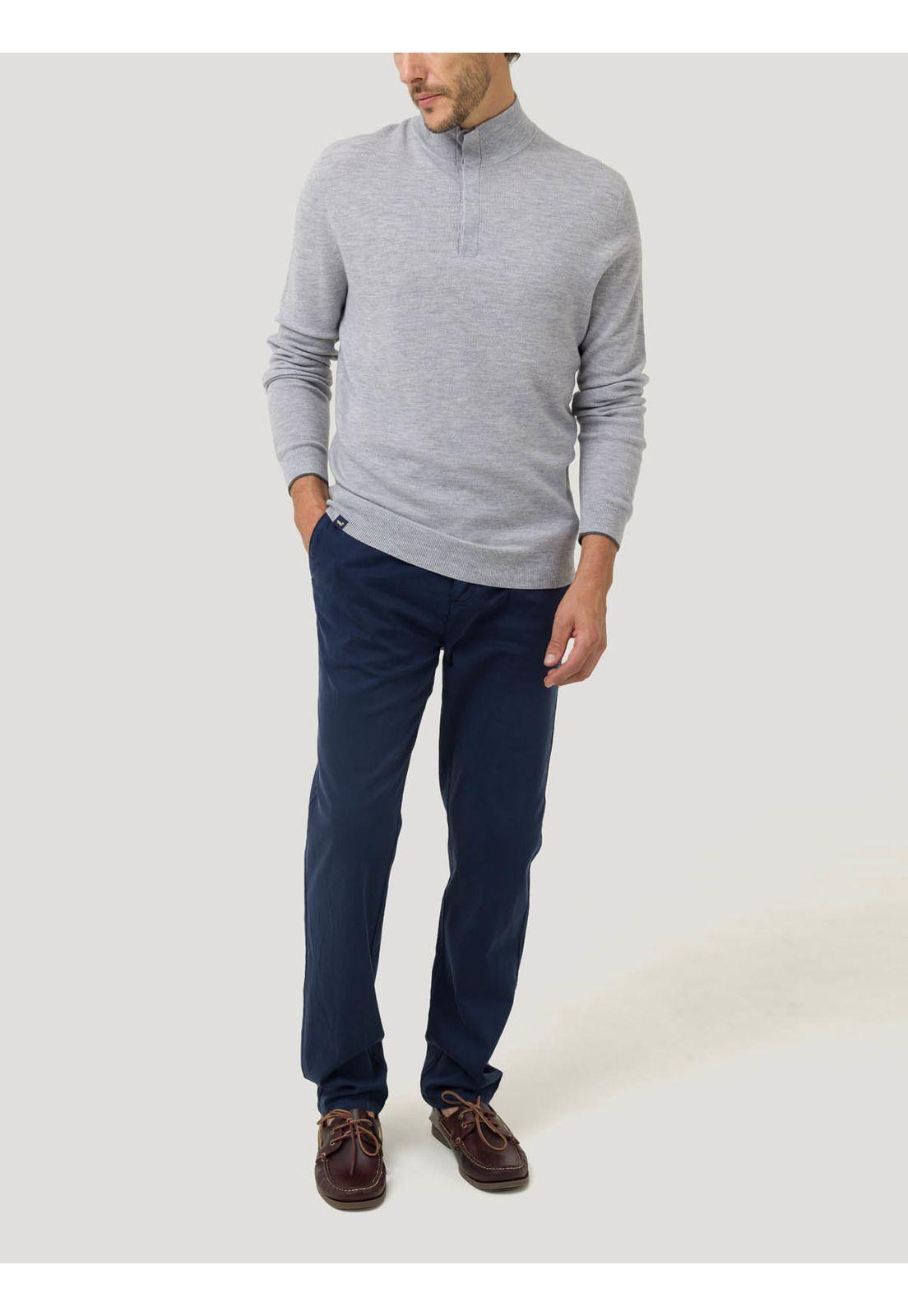 Sweater Lana Mercerizada Hombre Lucca Gris-8