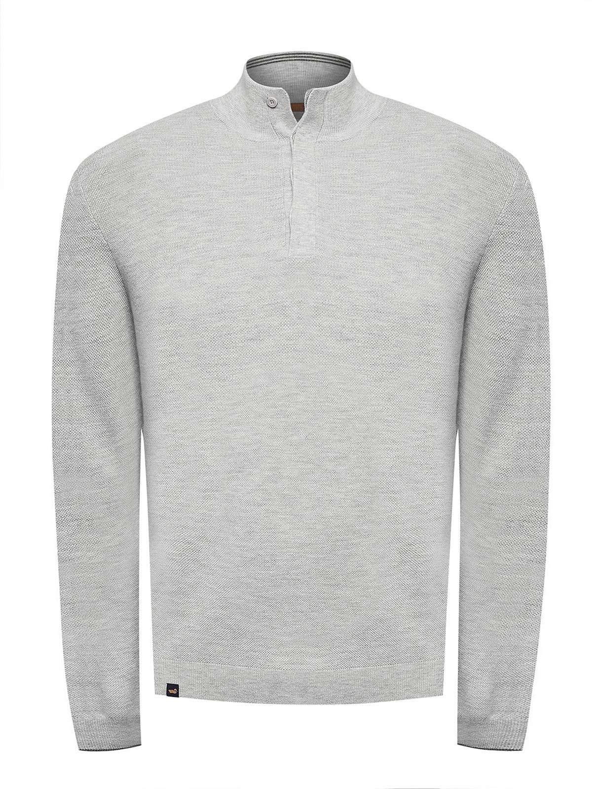 Sweater Lana Mercerizada Hombre Lucca Gris-0