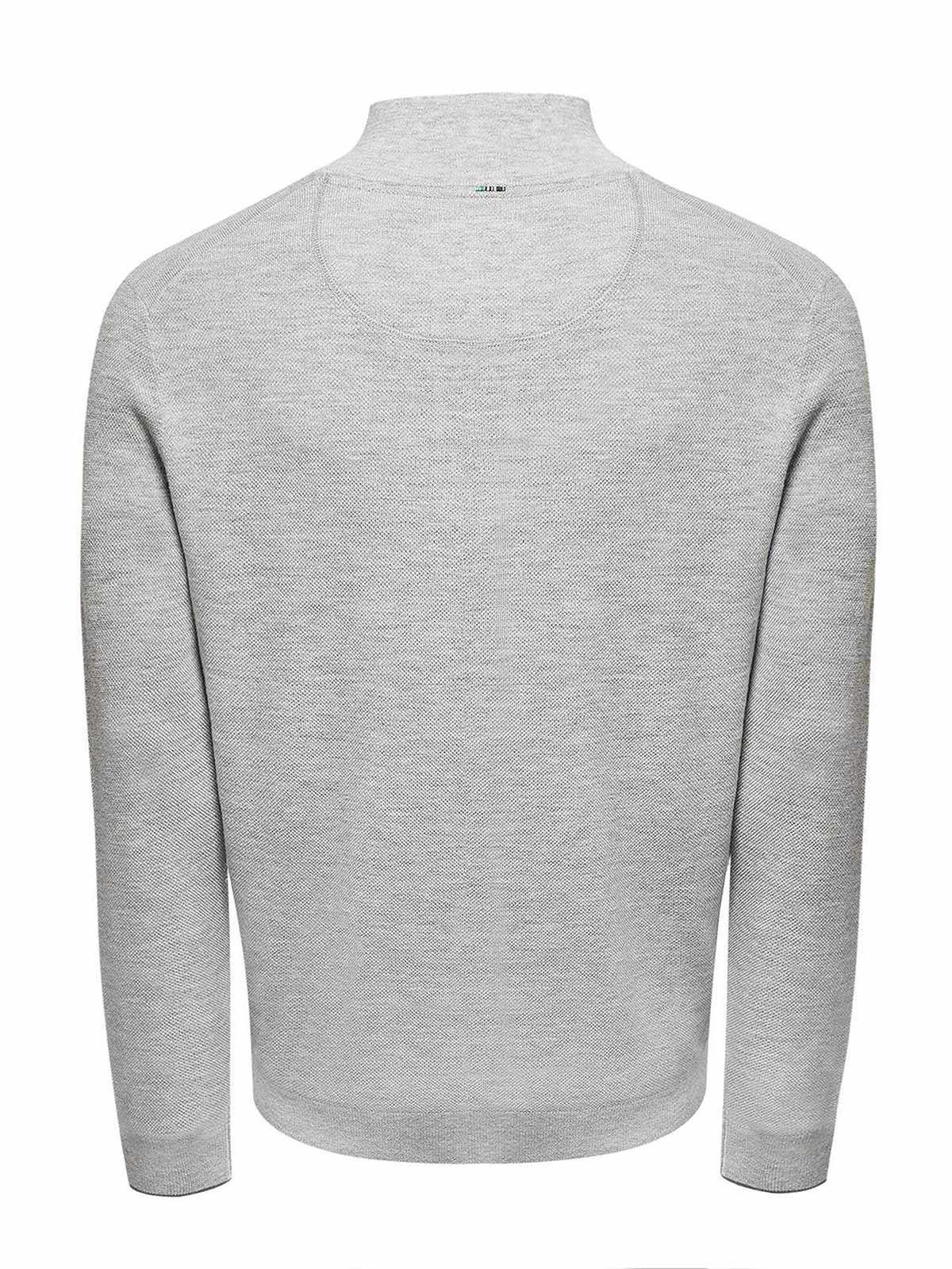 Sweater Lana Mercerizada Hombre Lucca Gris-1