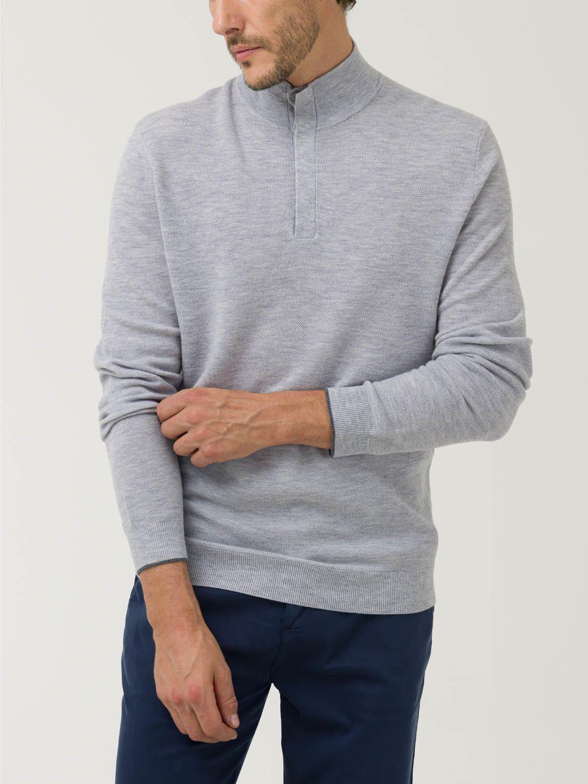 Sweater Lana Mercerizada Hombre Lucca Gris-5
