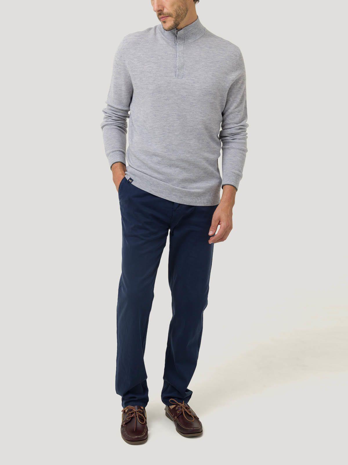 Sweater Lana Mercerizada Hombre Lucca Gris-8