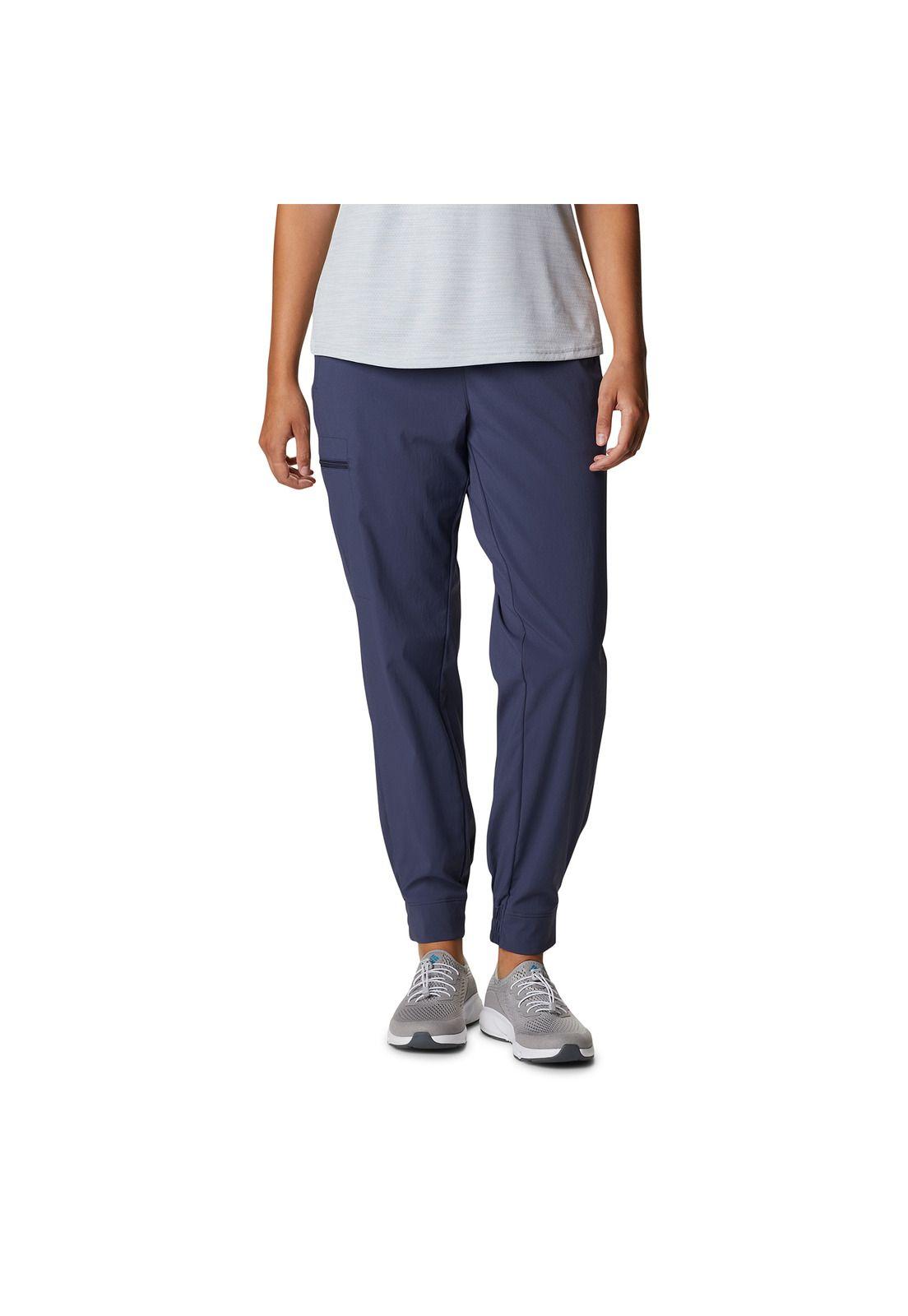 Pantalón On The Go Jogger Gris Azulado Mujer-0