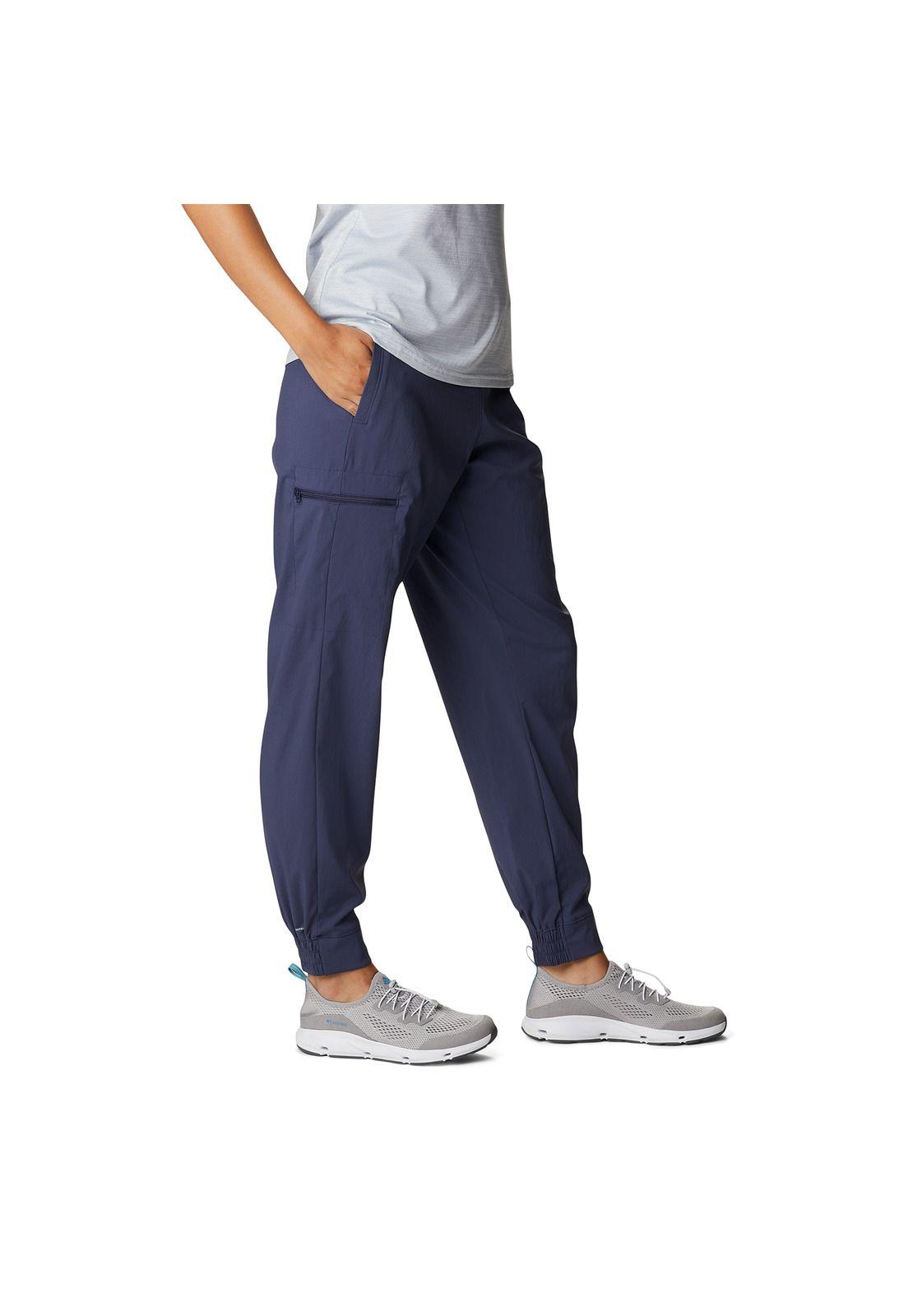 Pantalón On The Go Jogger Gris Azulado Mujer-1