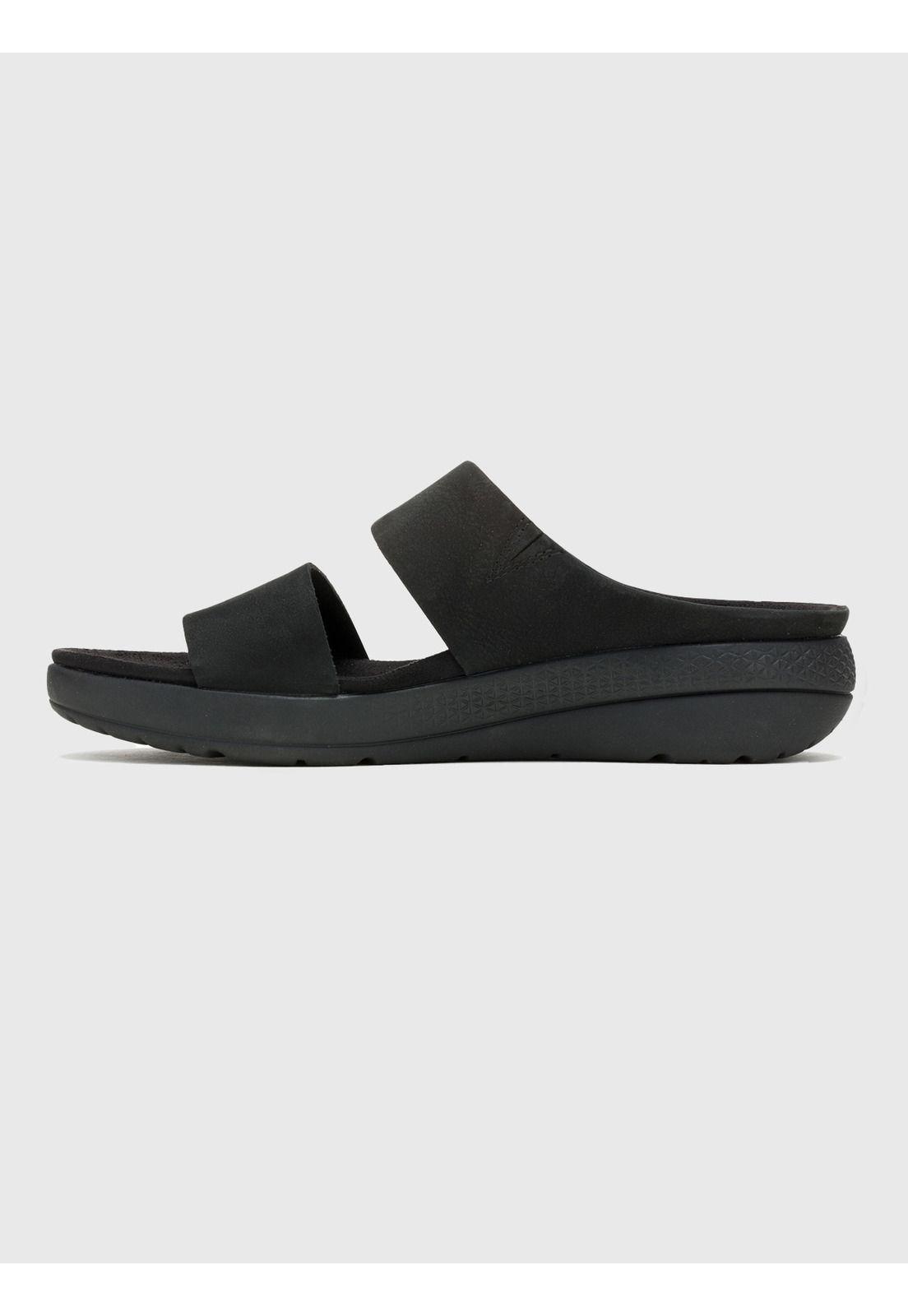 Sandalia Cuero Negro Mujer Breathe Slide -3