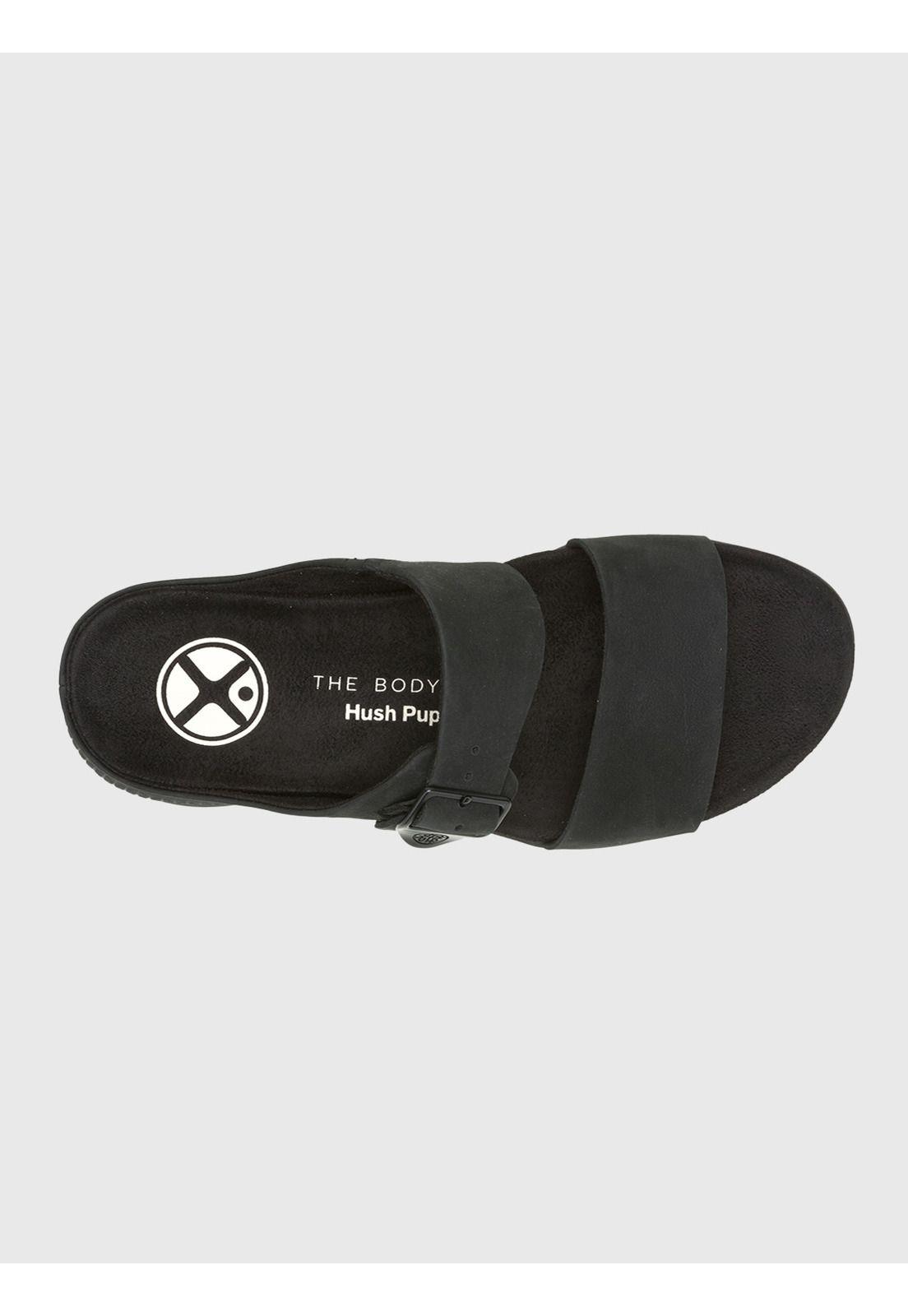 Sandalia Cuero Negro Mujer Breathe Slide -4