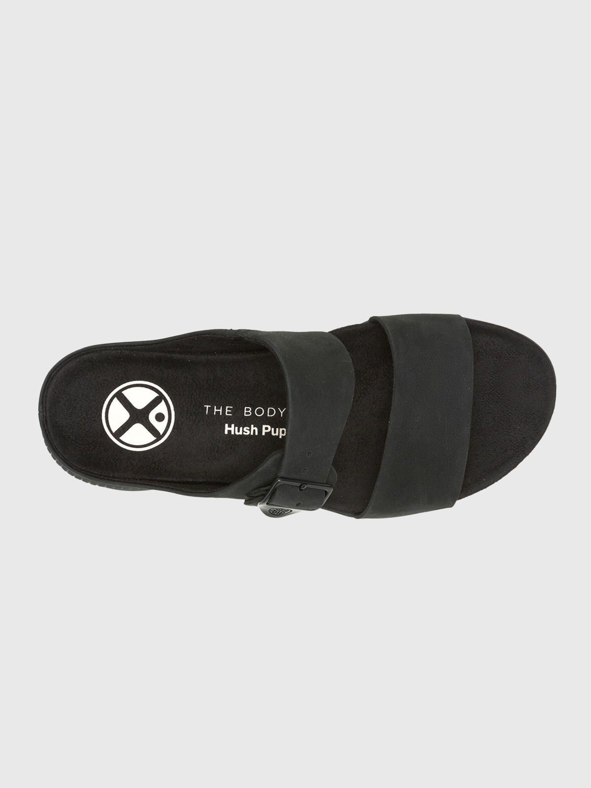 Sandalia Cuero Negro Mujer Breathe Slide -4