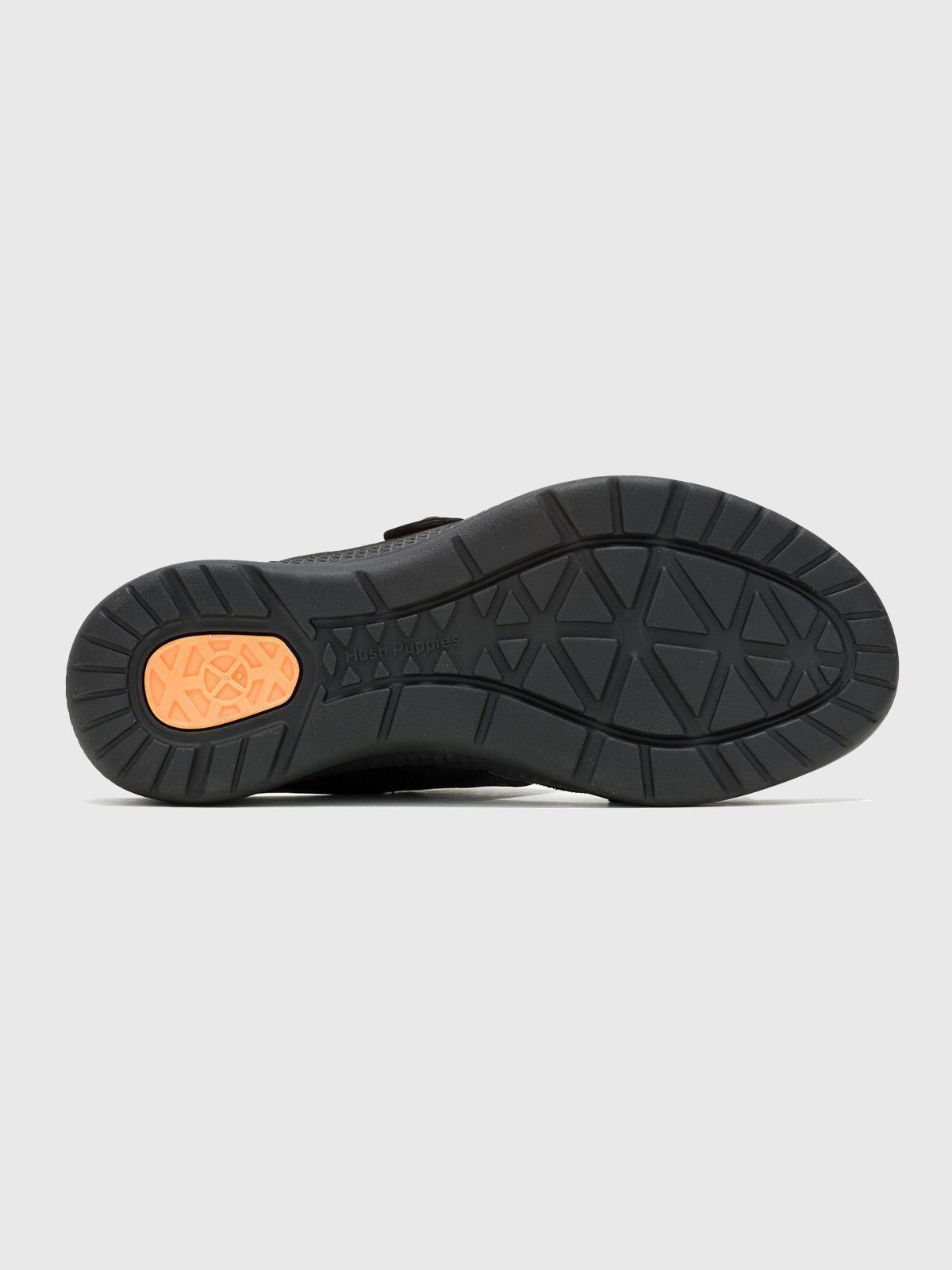 Sandalia Cuero Negro Mujer Breathe Slide -5