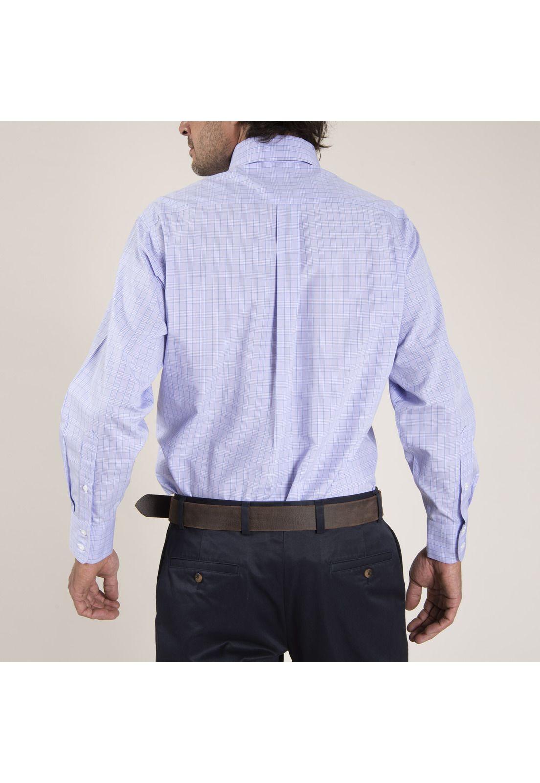 Camisa Algodón Libre de Arrugas Celeste Hombre Rockford-3