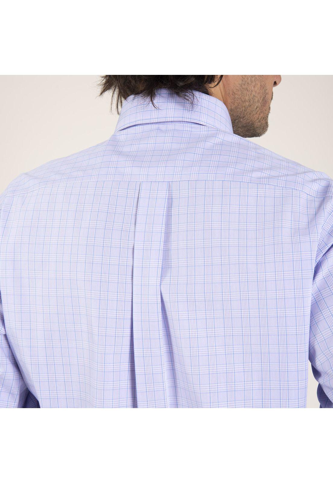 Camisa Algodón Libre de Arrugas Celeste Hombre Rockford-4