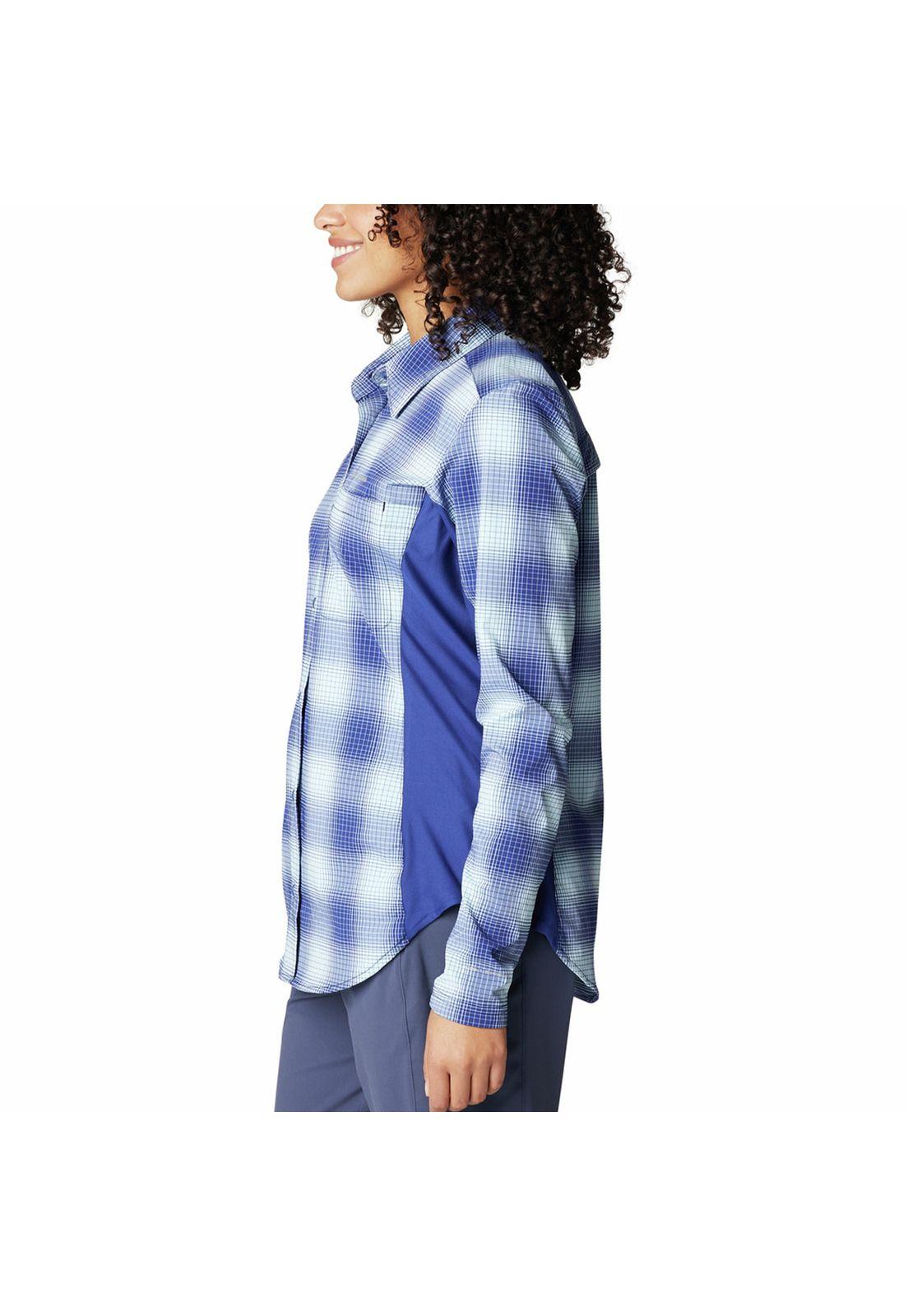 Blusa M/L Mujer Claudia Ridge Shirt Azul-1