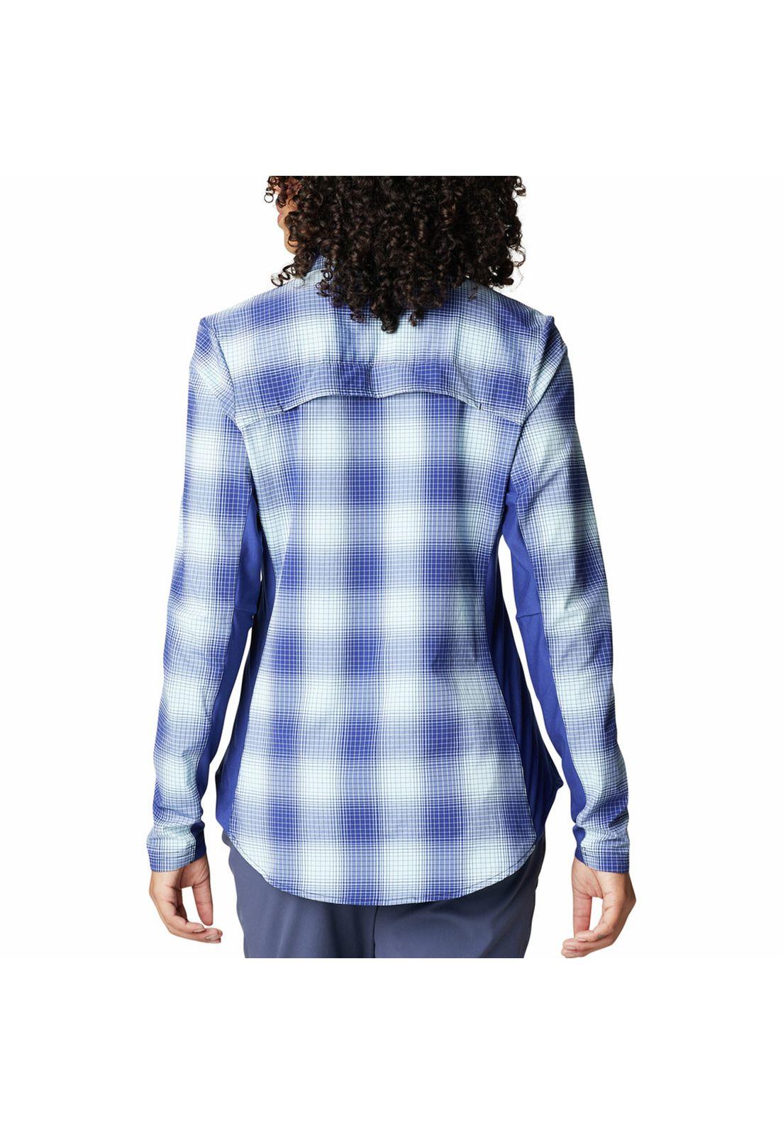 Blusa M/L Mujer Claudia Ridge Shirt Azul-2