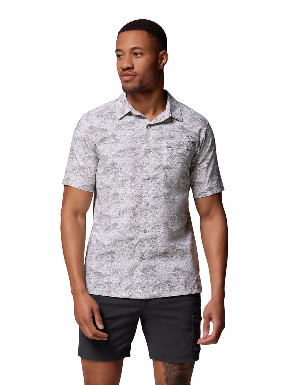 Camisa Manga Corta Hombre Wild Cast Camp Gris-0