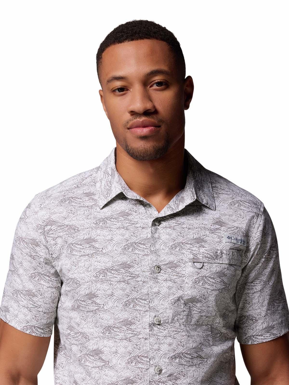 Camisa Manga Corta Hombre Wild Cast Camp Gris-4