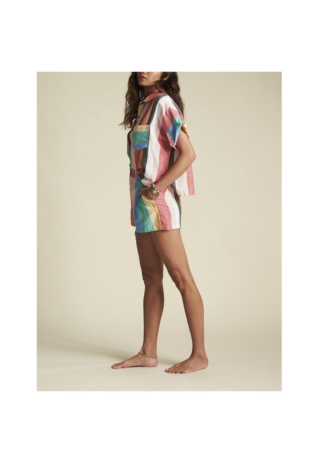Blusa M/C  Santorini Dreams Multicolor Mujer-0
