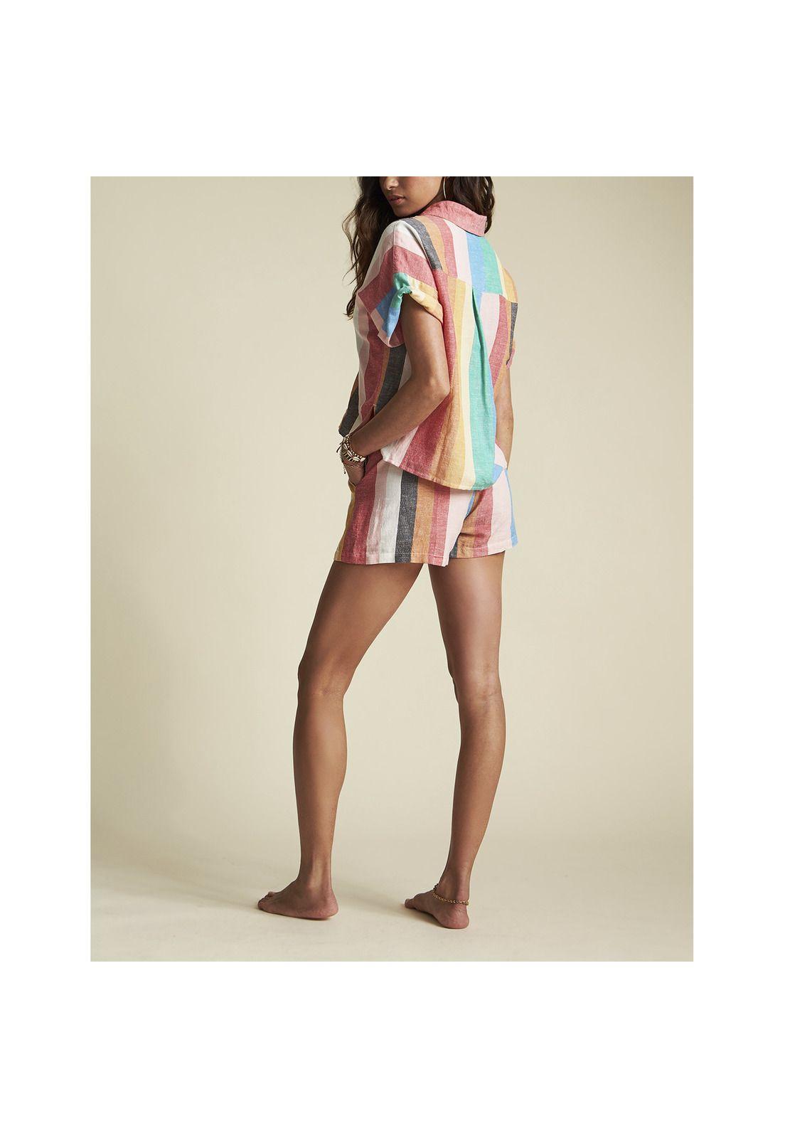 Blusa M/C  Santorini Dreams Multicolor Mujer-2