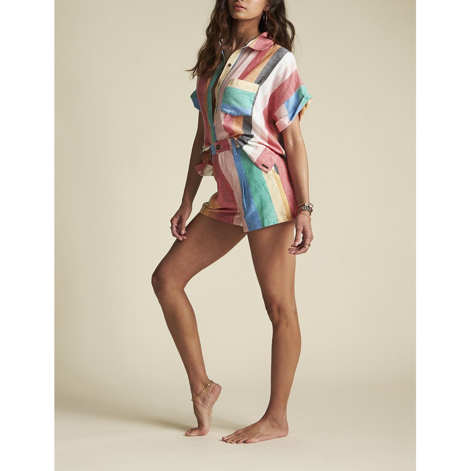 Blusa M/C  Santorini Dreams Multicolor Mujer-1