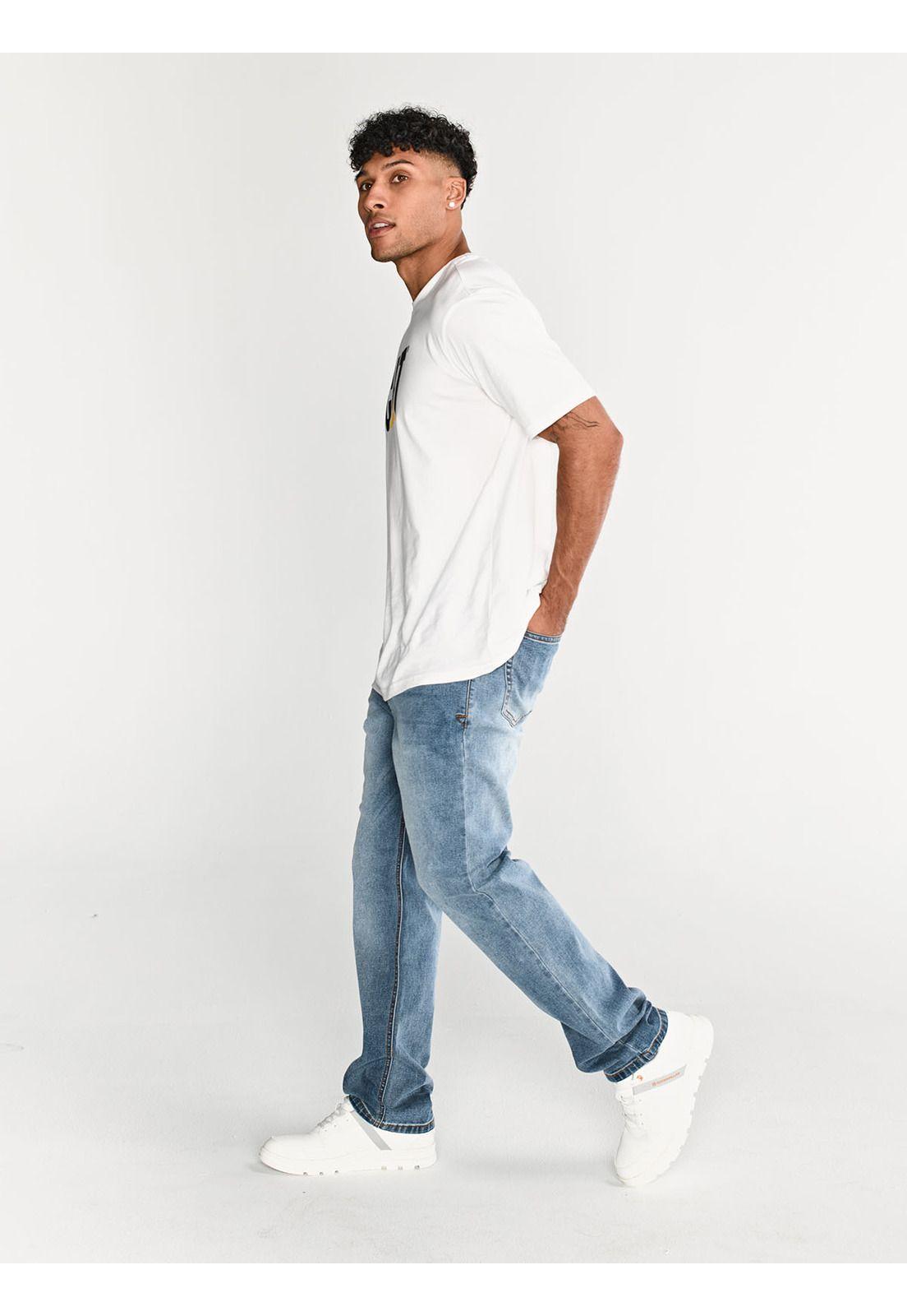 Jeans Rectos Tribllend StretchHombre Azul Claro-4