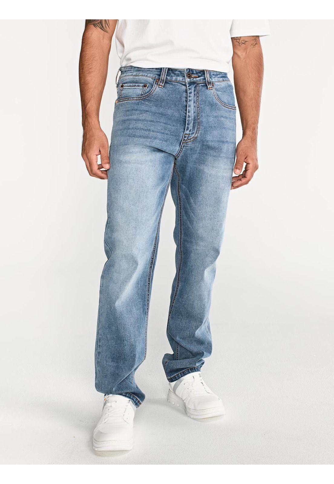 Jeans Rectos Tribllend StretchHombre Azul Claro-6