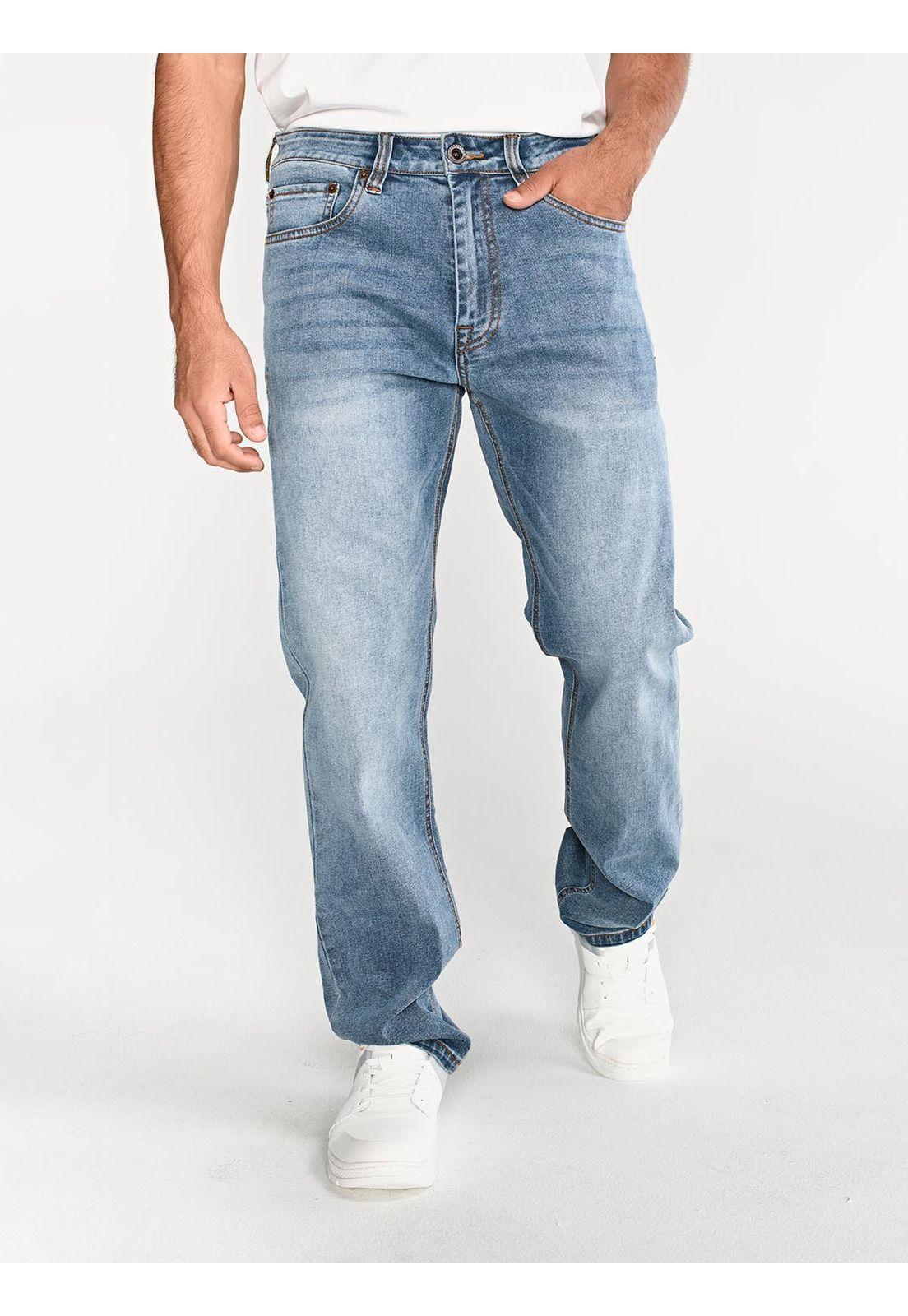 Jeans Rectos Tribllend StretchHombre Azul Claro-7
