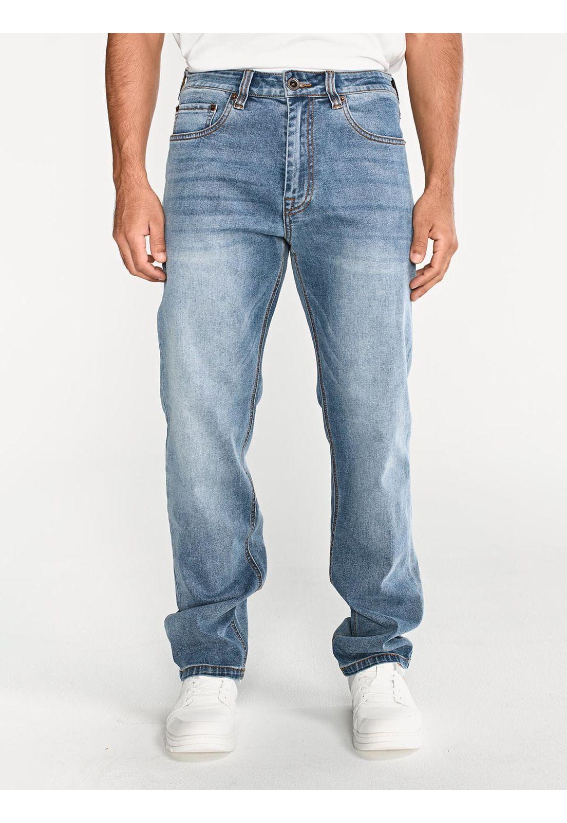 Jeans Rectos Tribllend StretchHombre Azul Claro-8