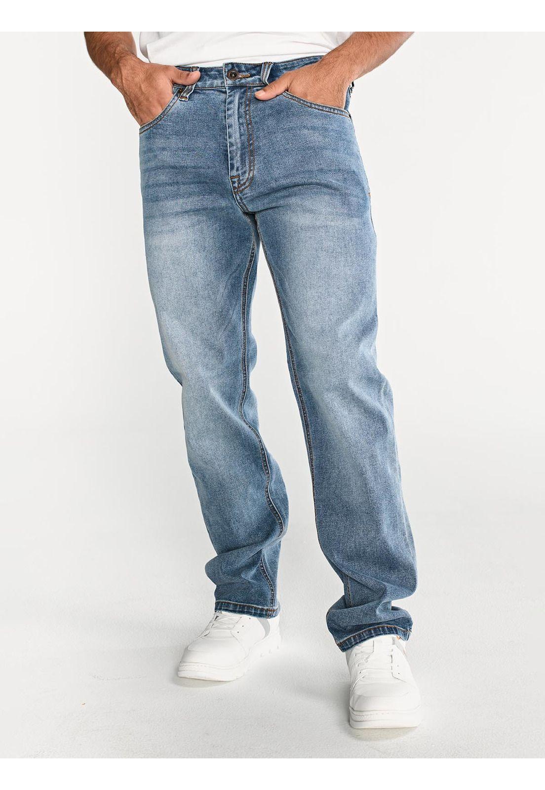 Jeans Rectos Tribllend StretchHombre Azul Claro-9