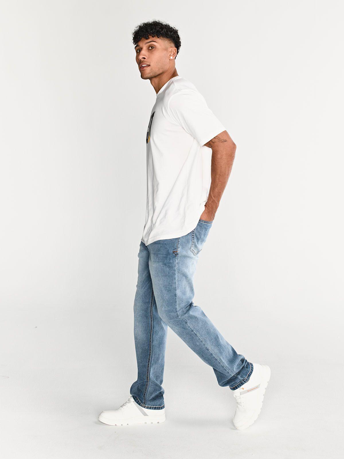 Jeans Rectos Tribllend StretchHombre Azul Claro-4