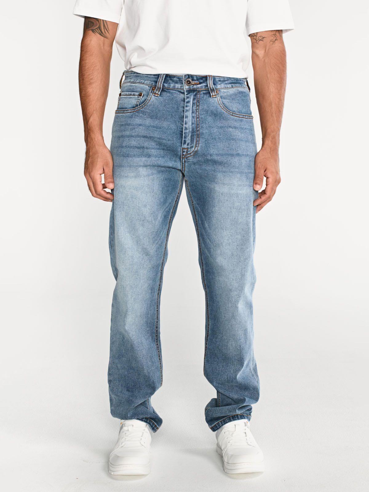 Jeans Rectos Tribllend StretchHombre Azul Claro-5