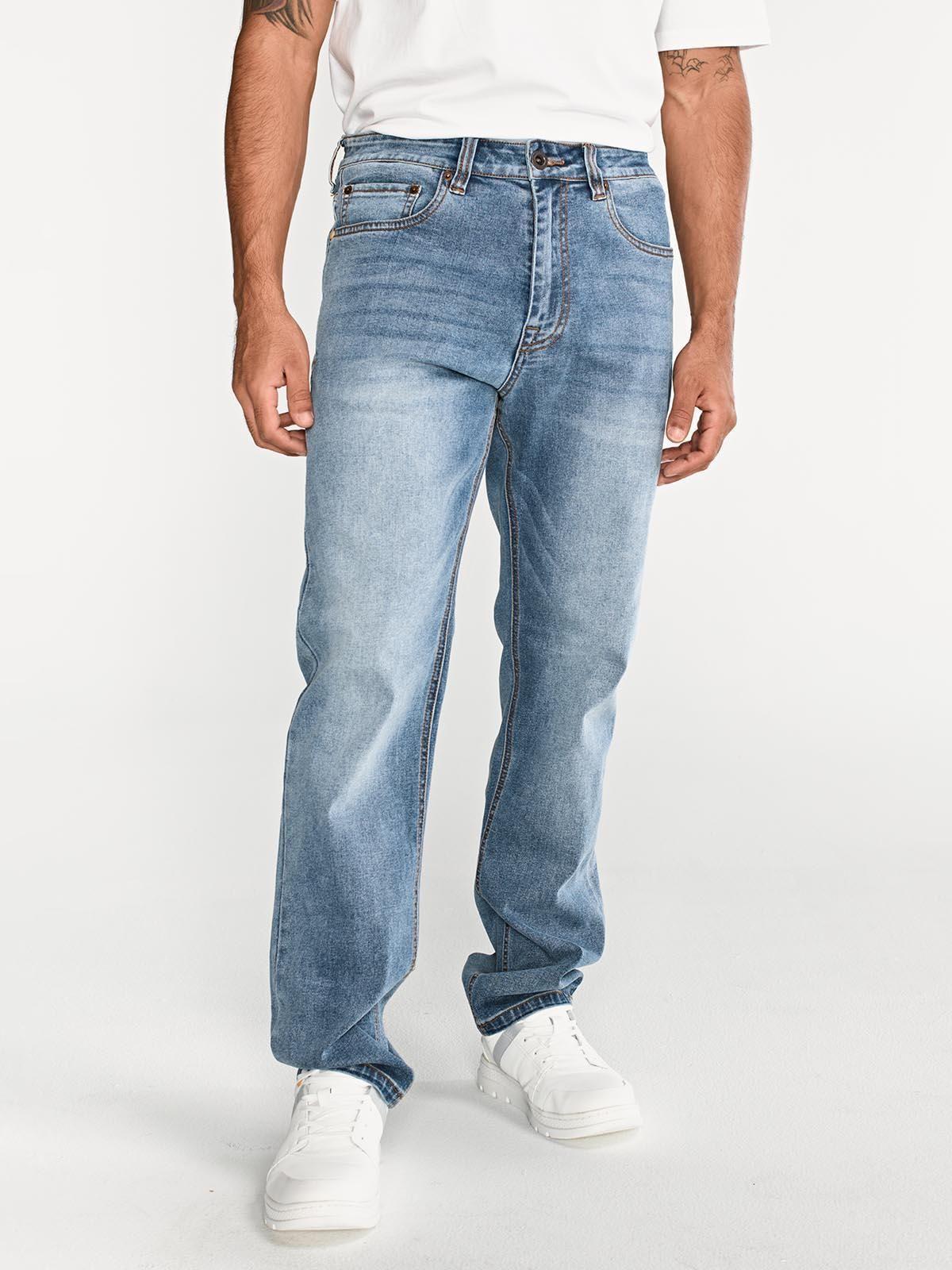 Jeans Rectos Tribllend StretchHombre Azul Claro-6