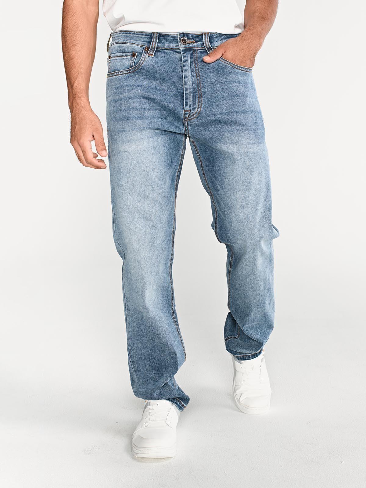 Jeans Rectos Tribllend StretchHombre Azul Claro-7