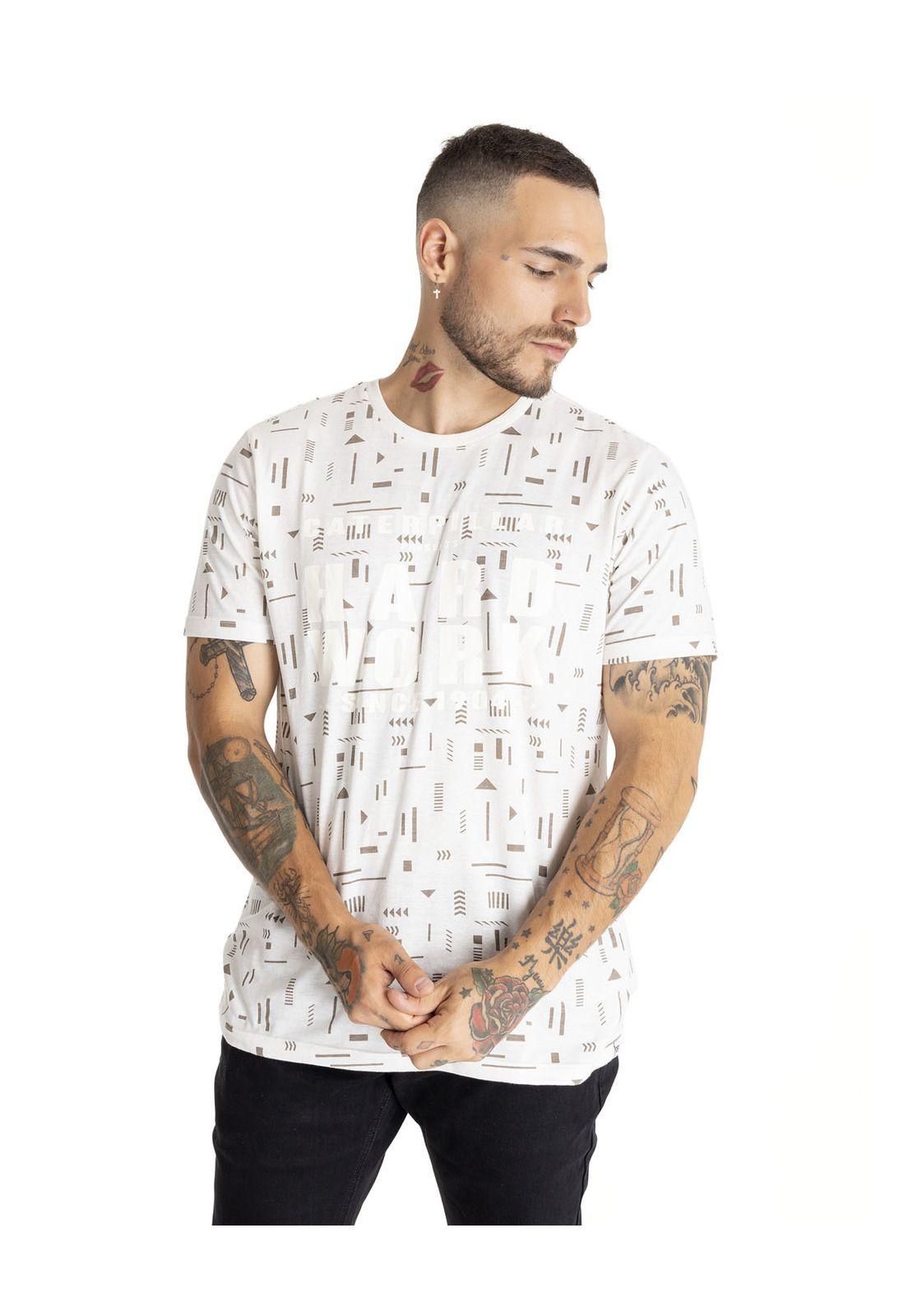 Polera Hombre Foundation Hard Work Crema-0