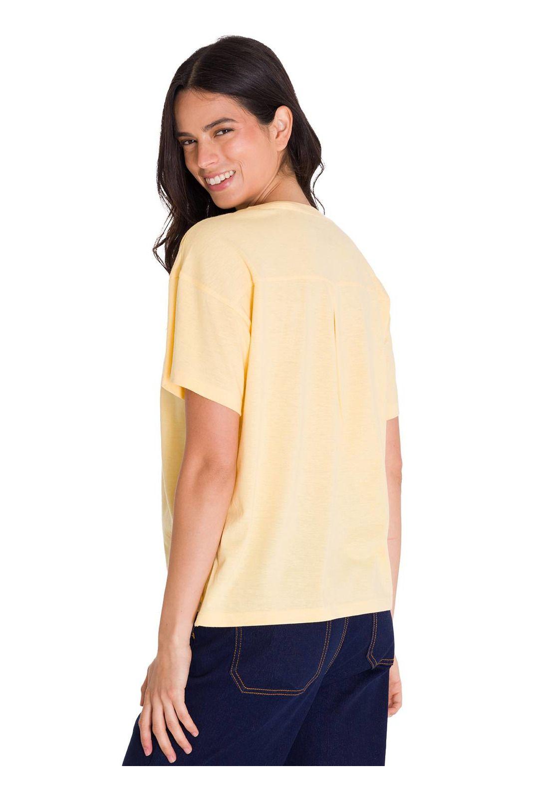 Polera Notch Neck Danny Graphic 1 Mujer Vainilla-3