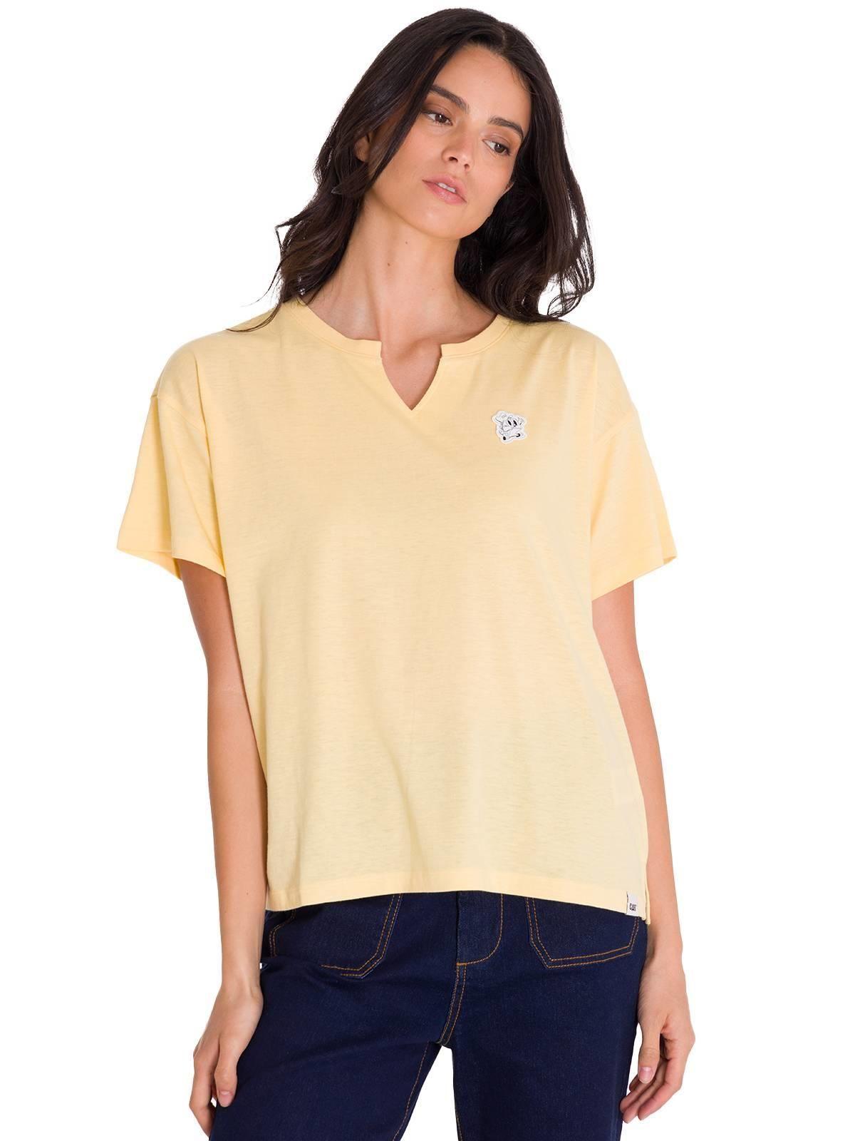 Polera Notch Neck Danny Graphic 1 Mujer Vainilla-1