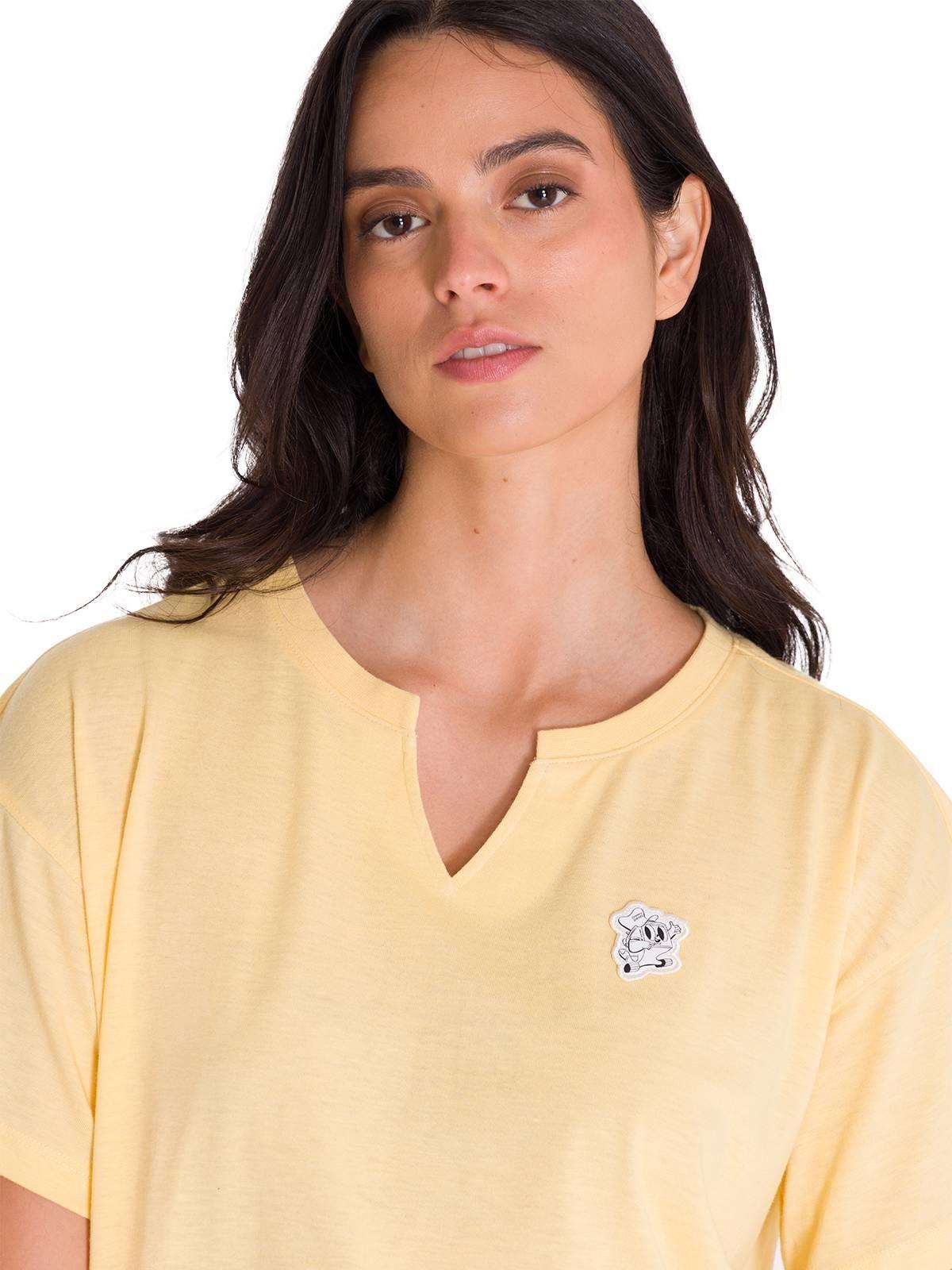 Polera Notch Neck Danny Graphic 1 Mujer Vainilla-4