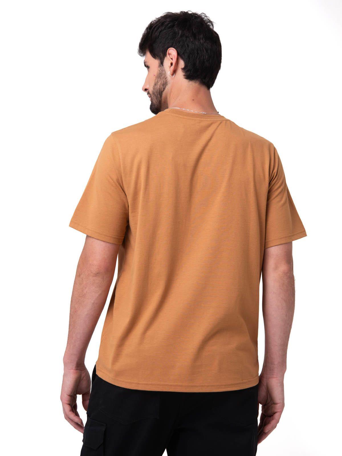 Polera Manga Corta Hombre Small Logo Café-1