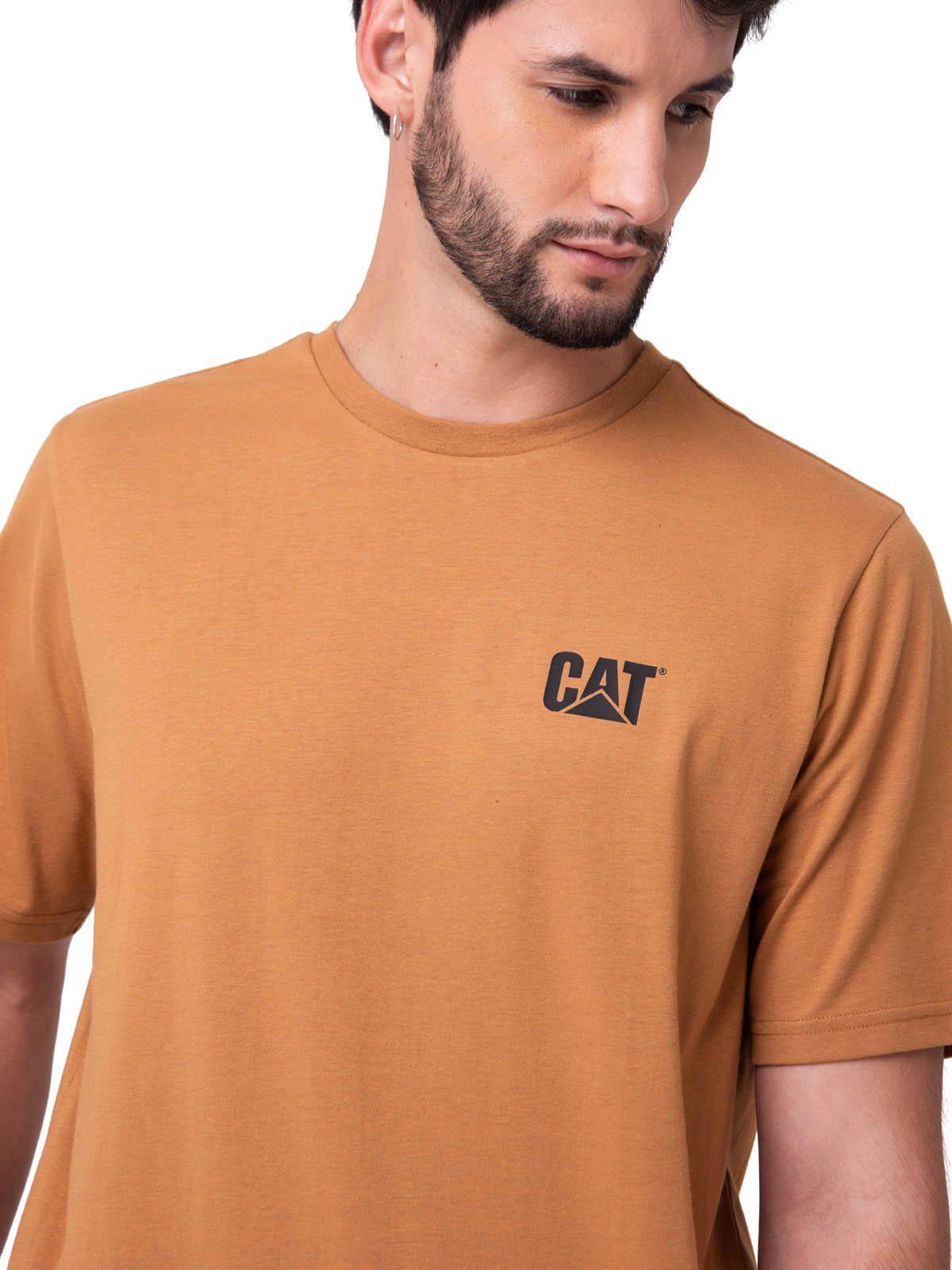Polera Manga Corta Hombre Small Logo Café-3
