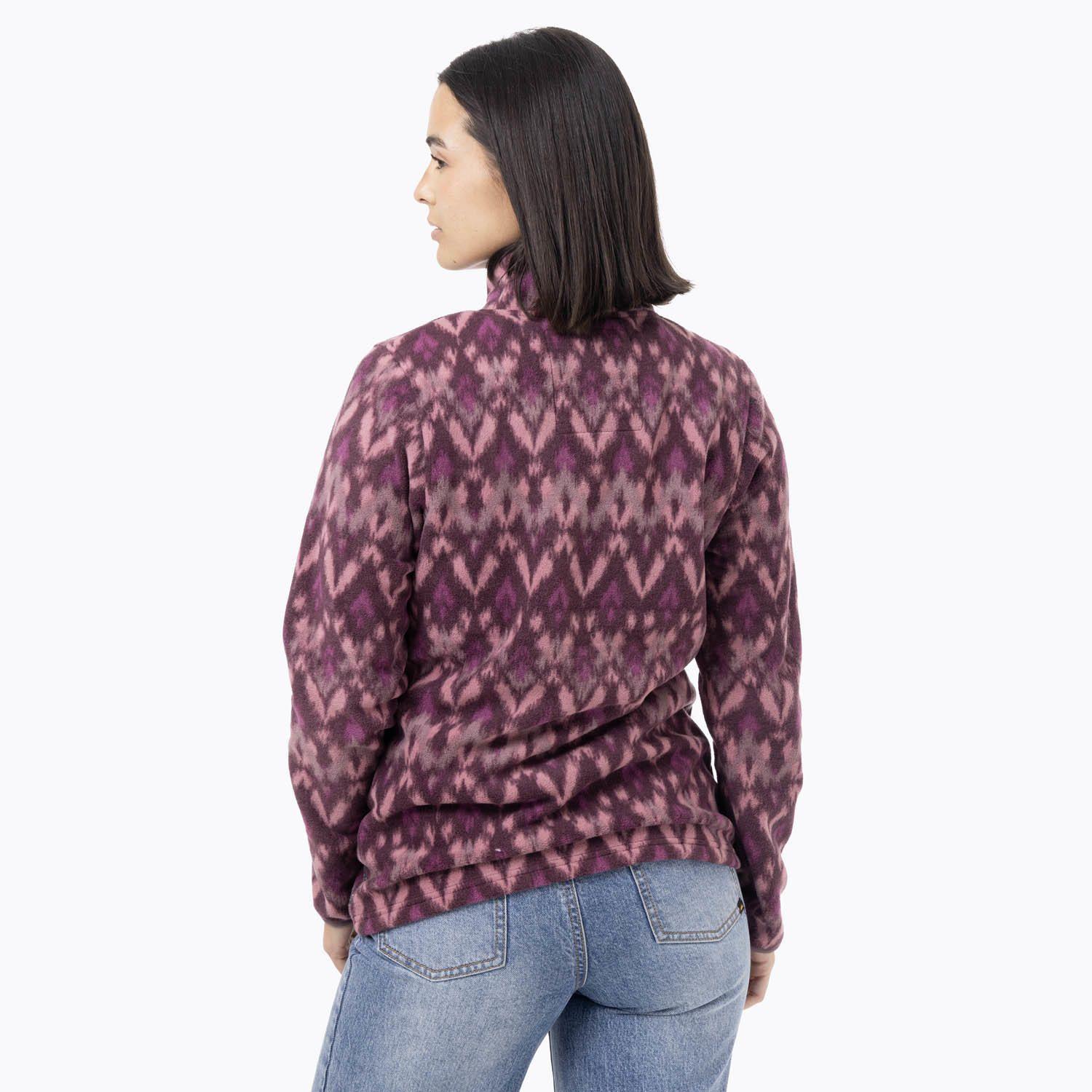 Polar Mujer D Print Snap Microfleece Morado-3