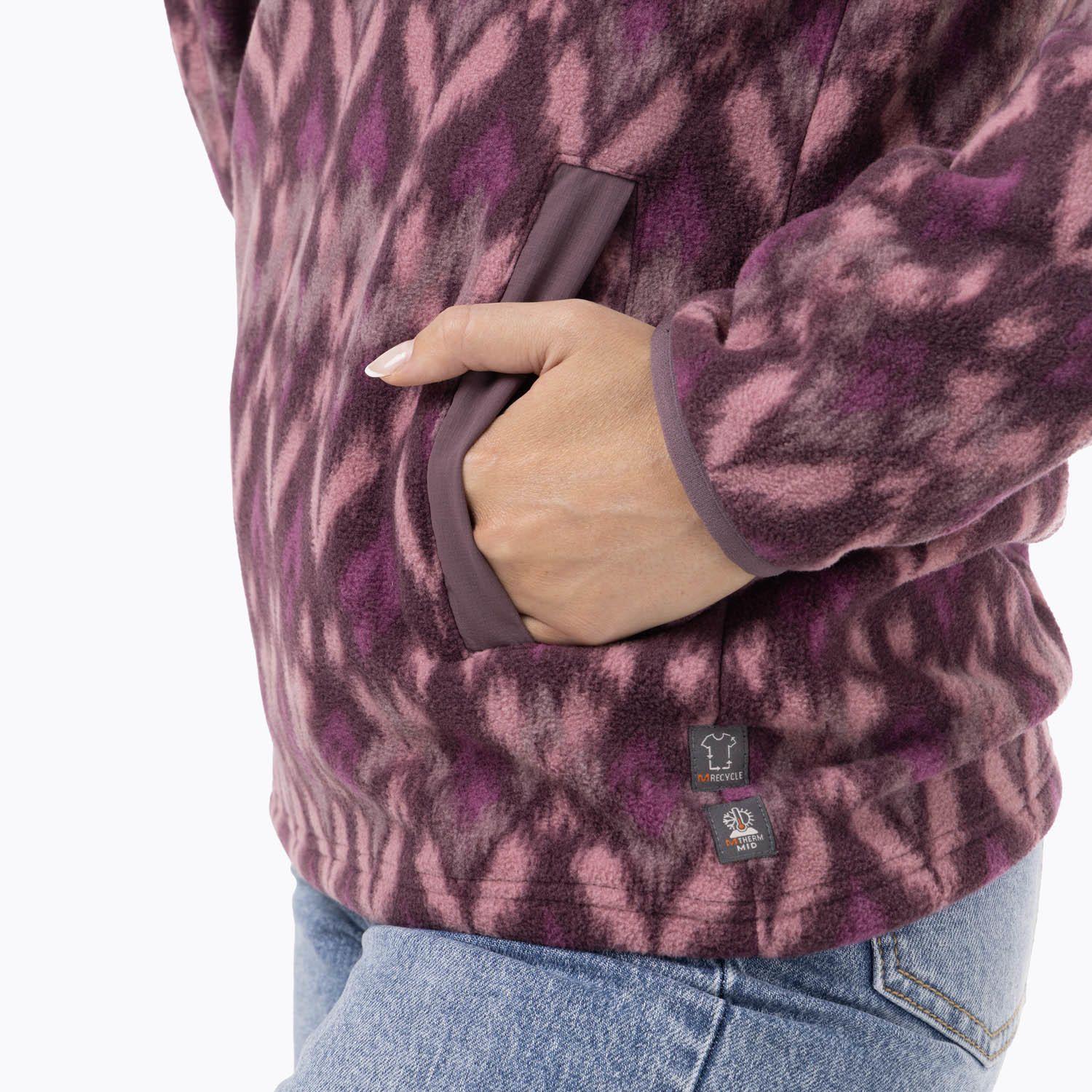 Polar Mujer D Print Snap Microfleece Morado-5