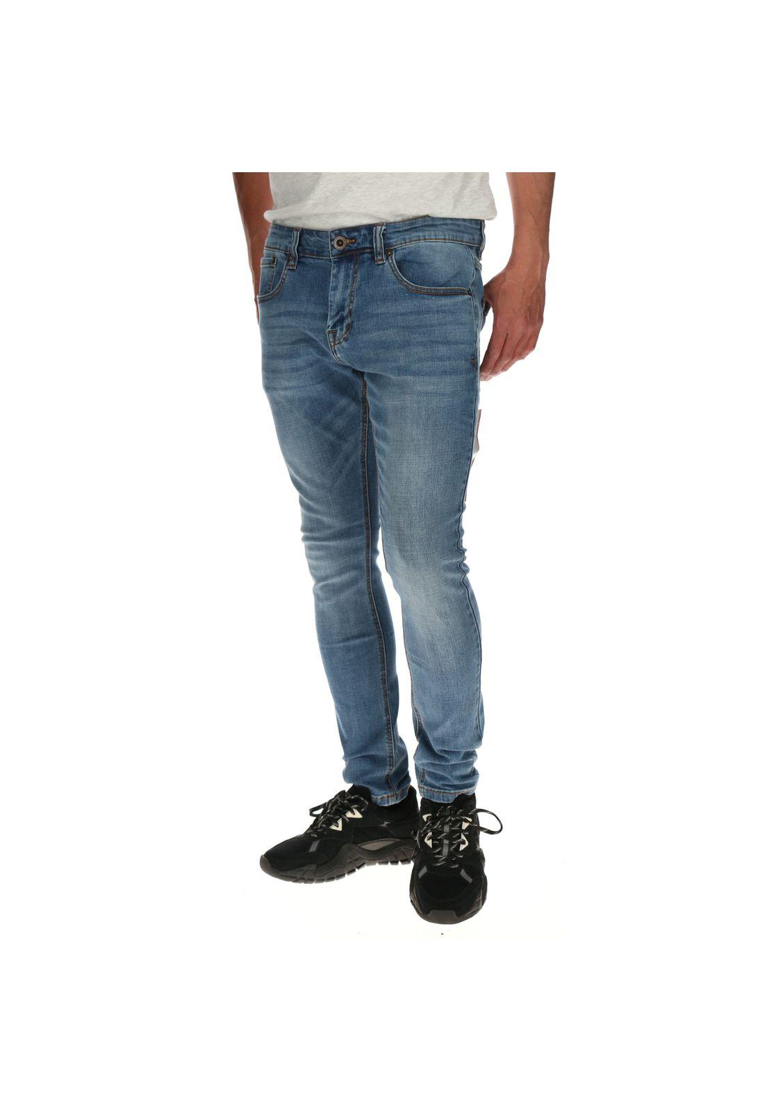 Jeans Hombre Coolmax Skinny Azul-1