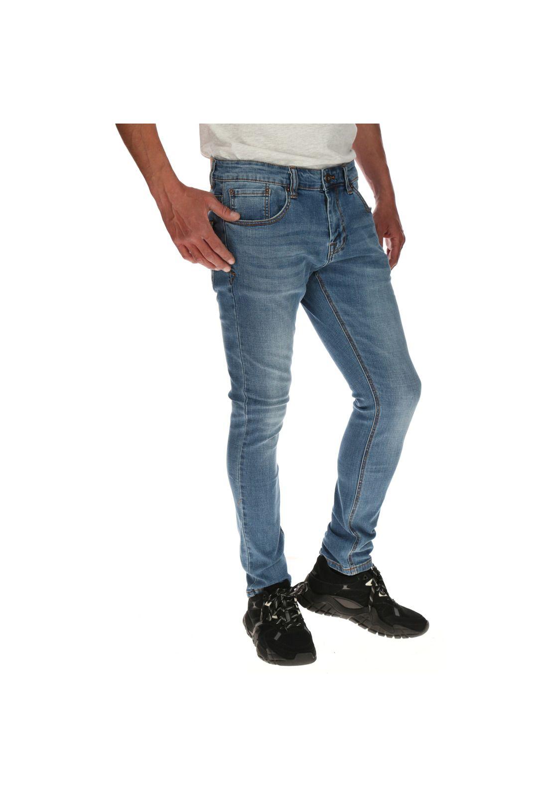 Jeans Hombre Coolmax Skinny Azul-3
