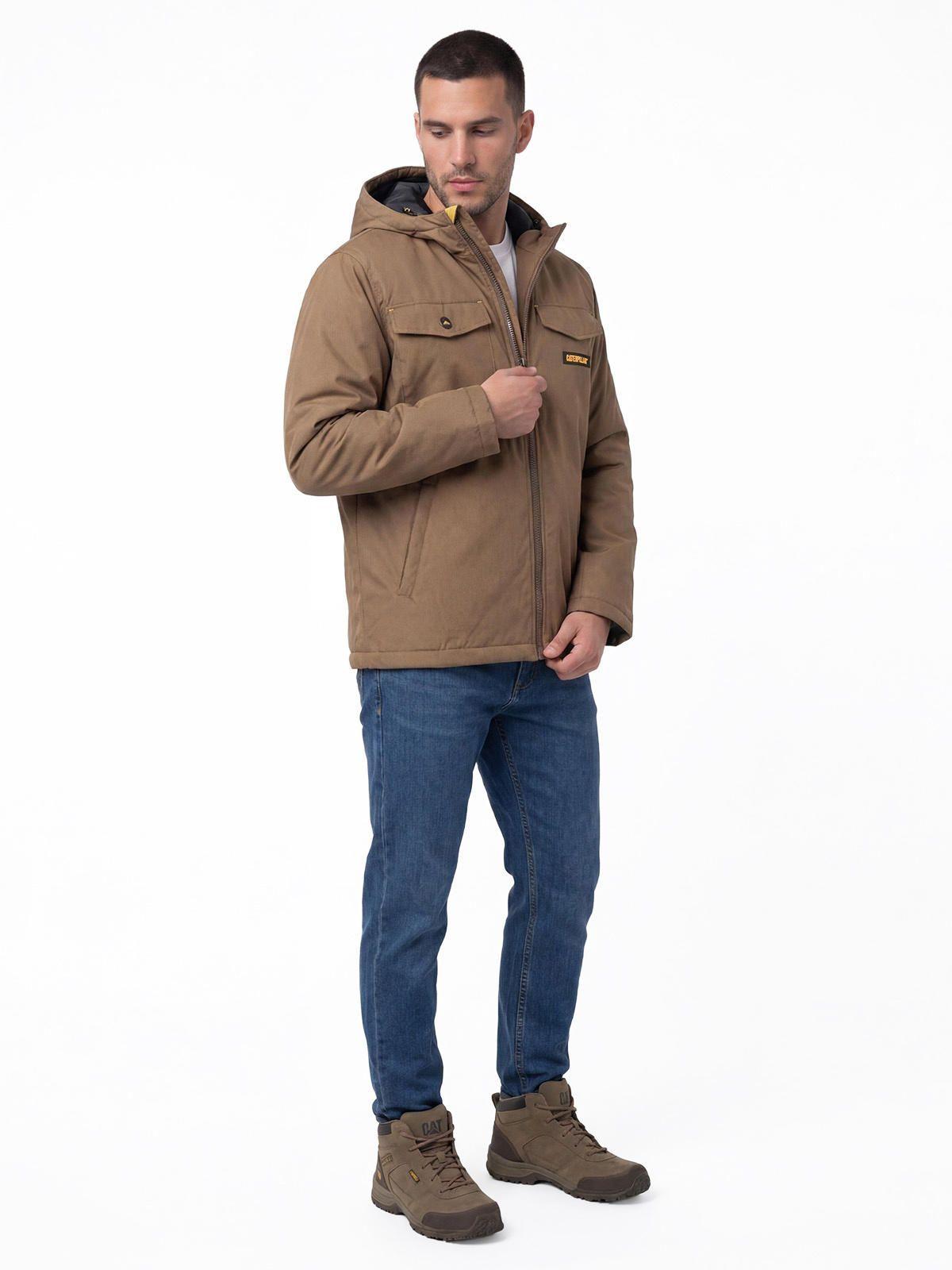 Chaqueta Heavyweight Insulated Hooded Work Café-3