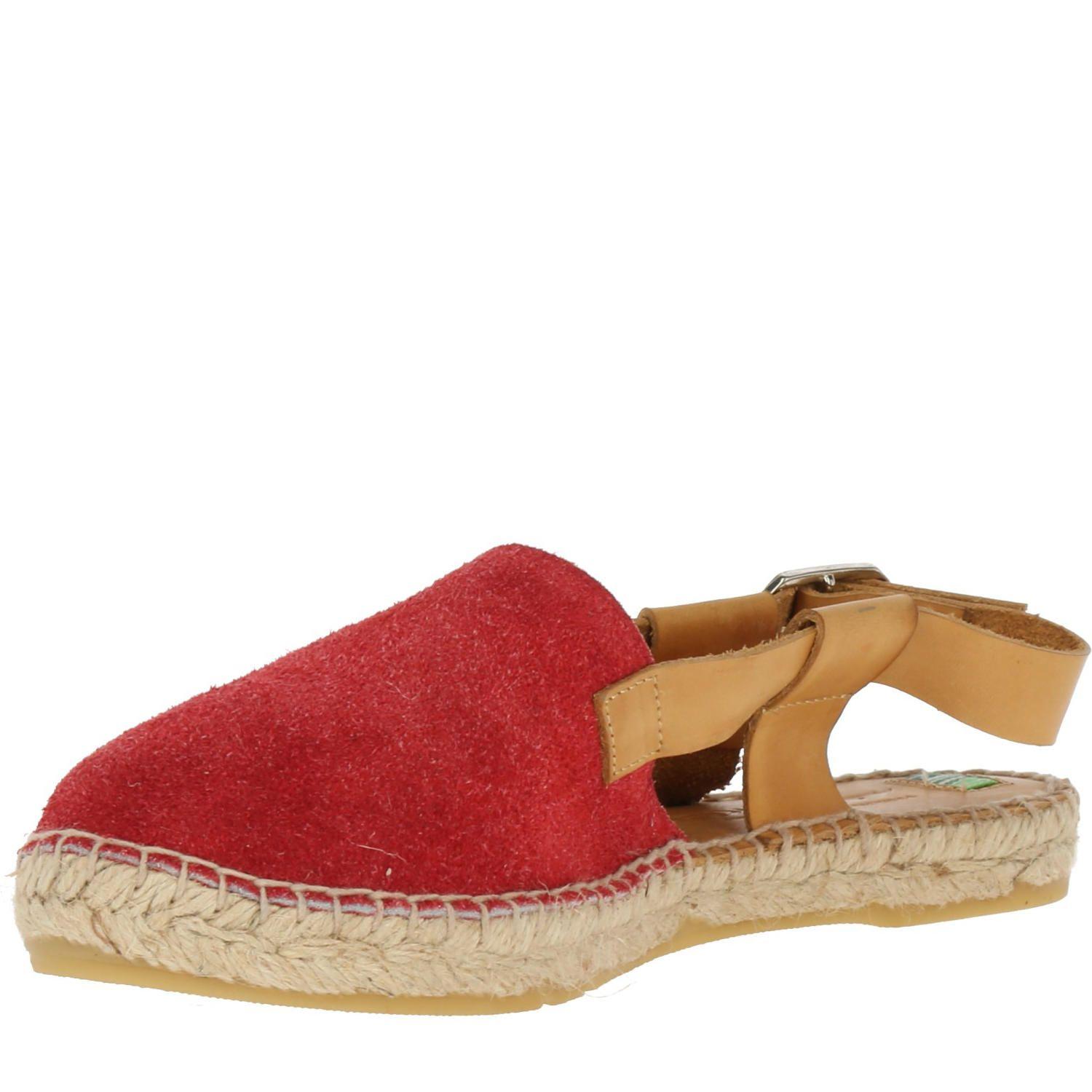 Alpargata Gamuza Mujer Cuenca Rojo-1