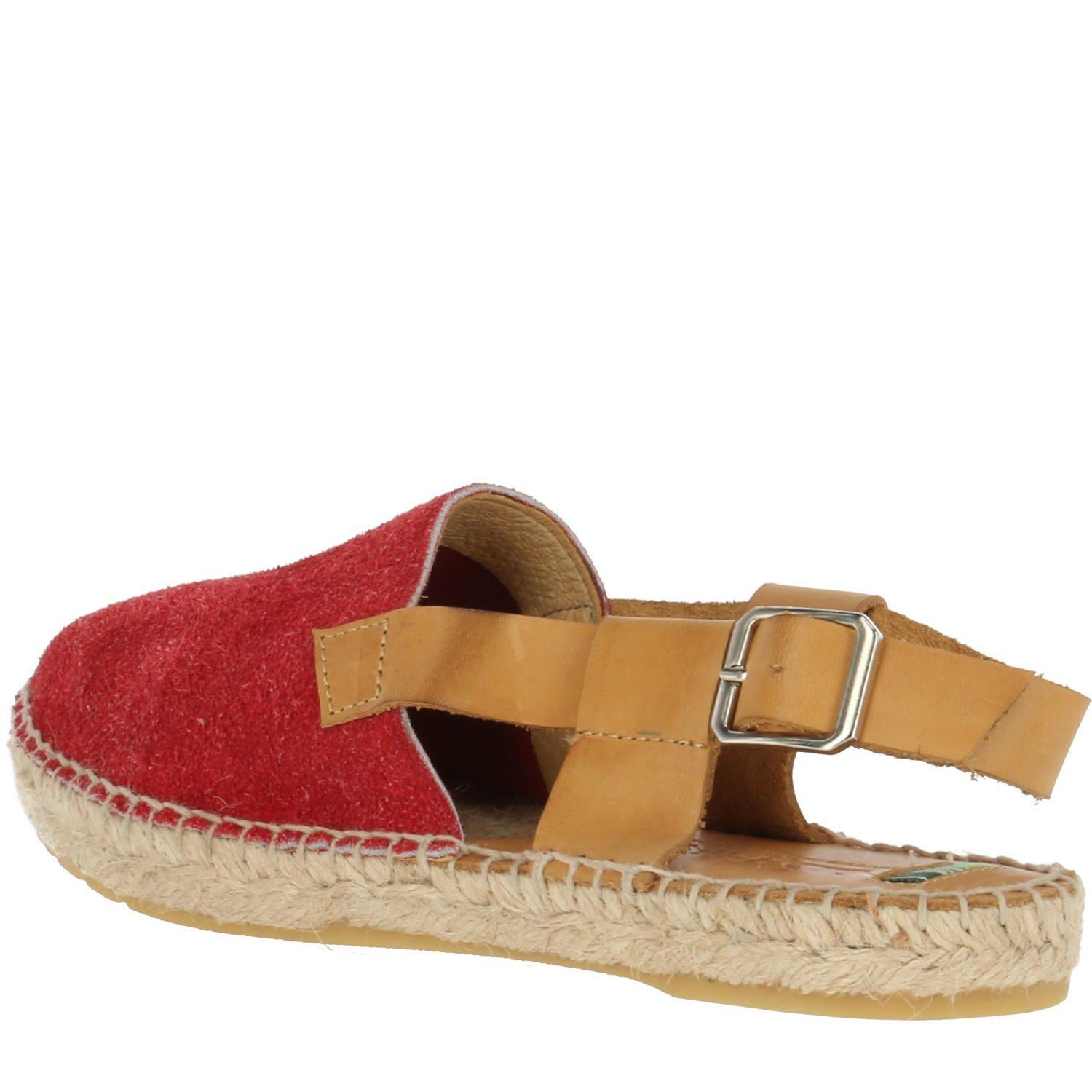 Alpargata Gamuza Mujer Cuenca Rojo-4