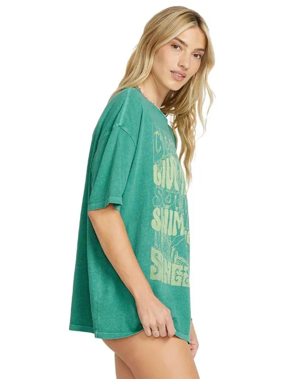 Polera Manga Corta Mujer Highest Tide Verde Billabong-5